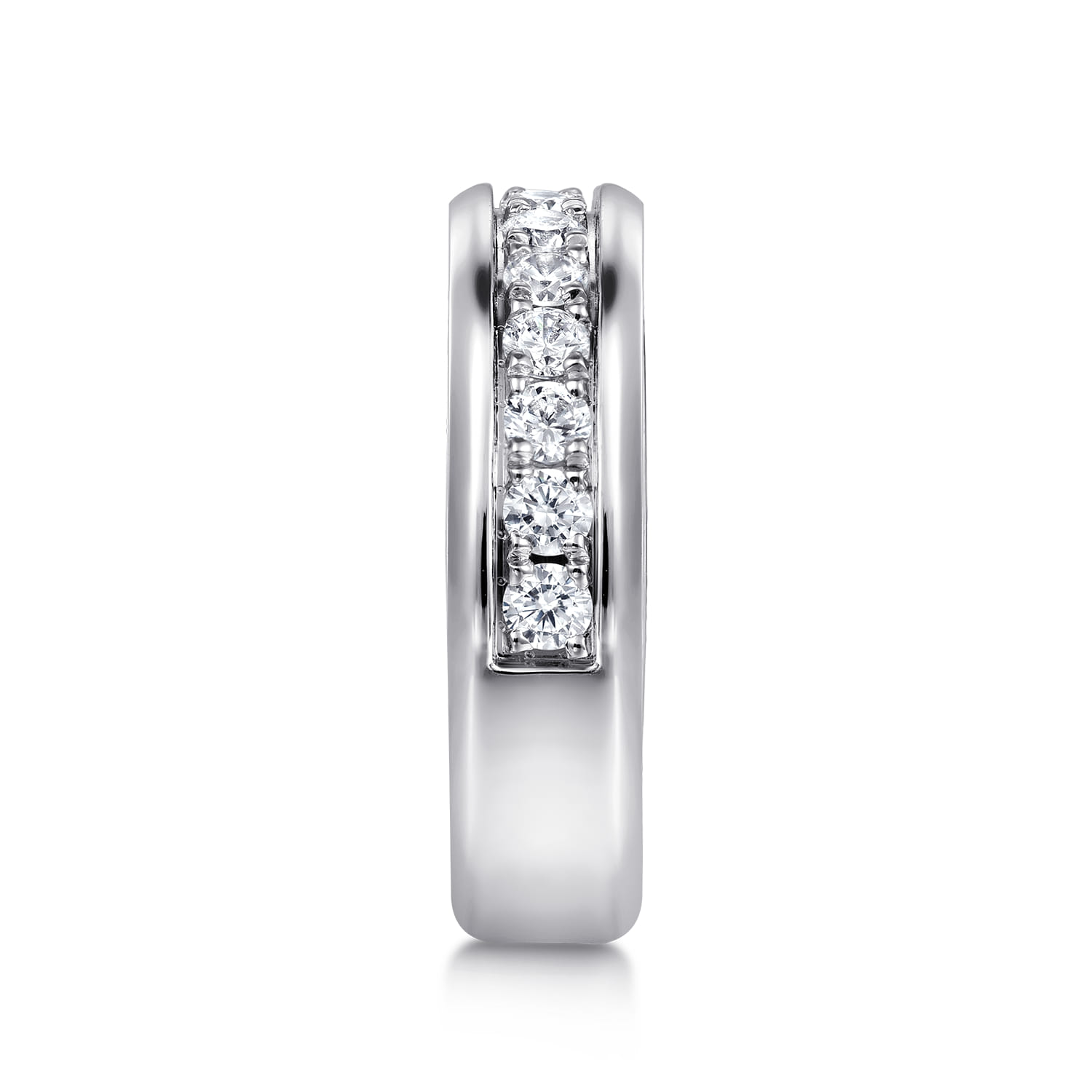 Diamond Men's Band in 14K White Gold, photograph 4