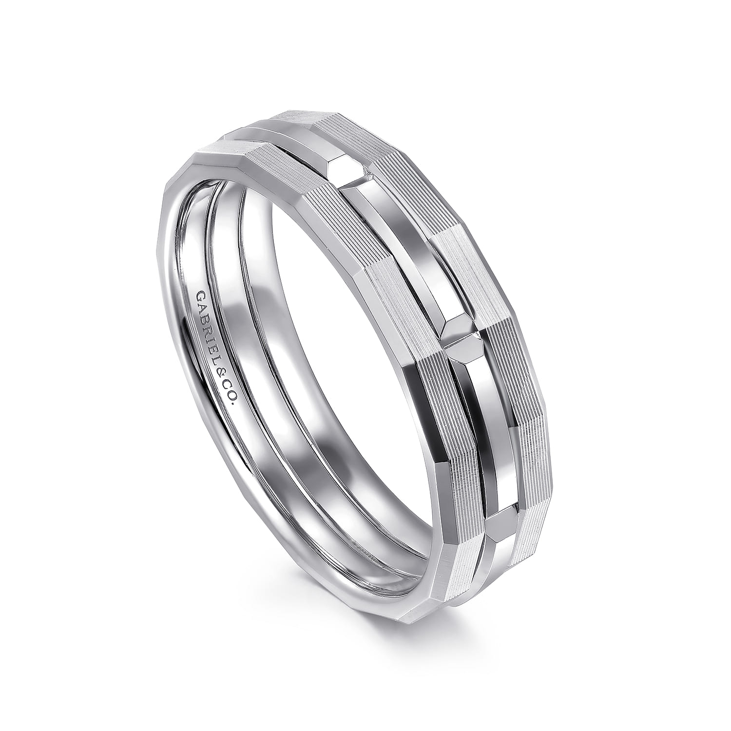6mm Men's Ring Brush Finish in Satin Finish in Sterling Silver, photograph 3