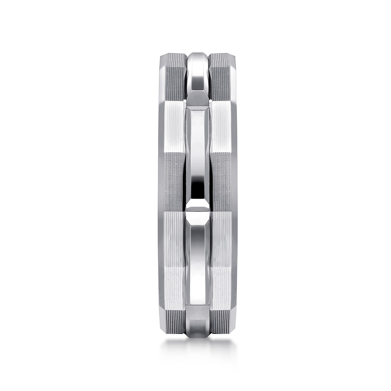 6mm Men's Ring Brush Finish in Satin Finish in Sterling Silver, photograph 4