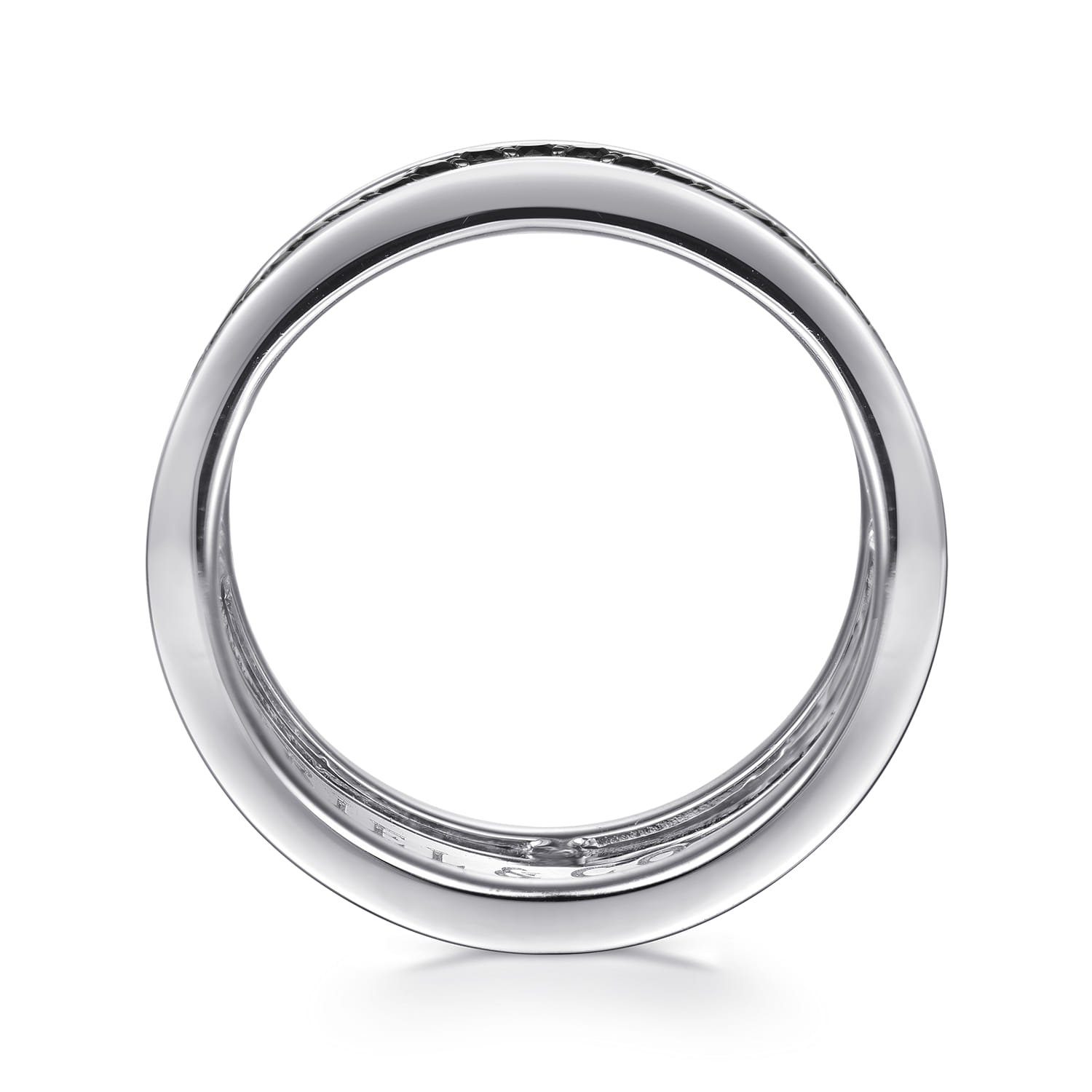 Black Spinel Men's Fashion Ring in Sterling Silver, photograph 2