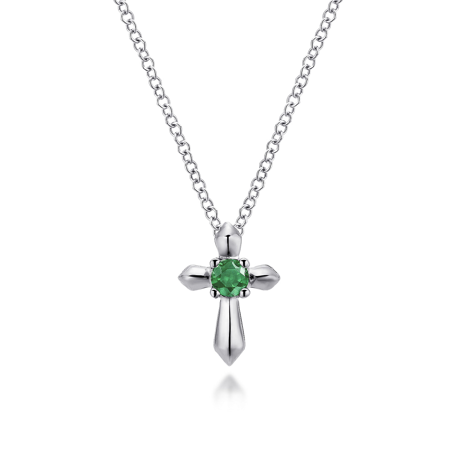 Cross Emerald store .925 Silver & Bronze Pendant