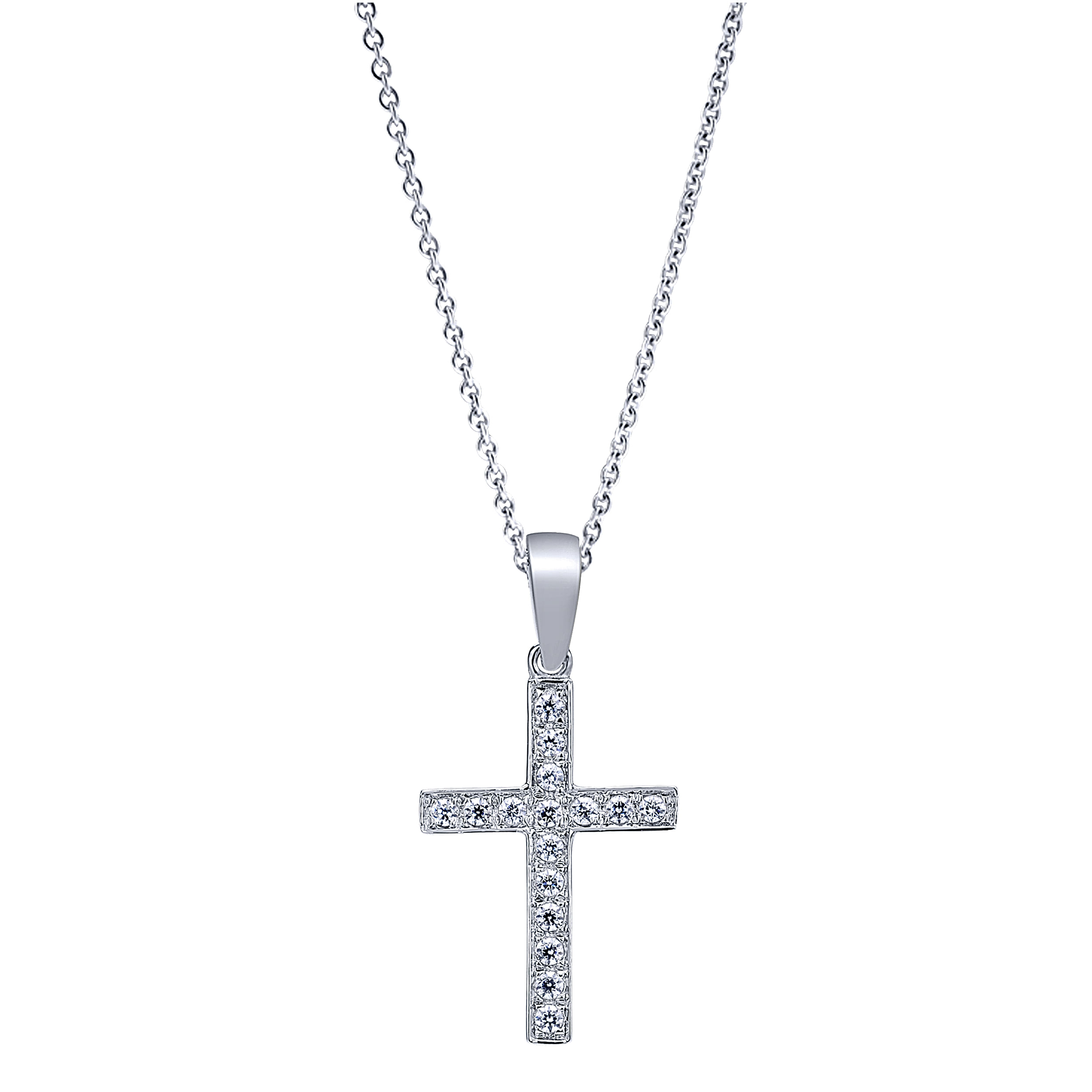 【Numbering】Brilliant Gradient Cross Necklace#3729 mini 3729 - NUMBERING