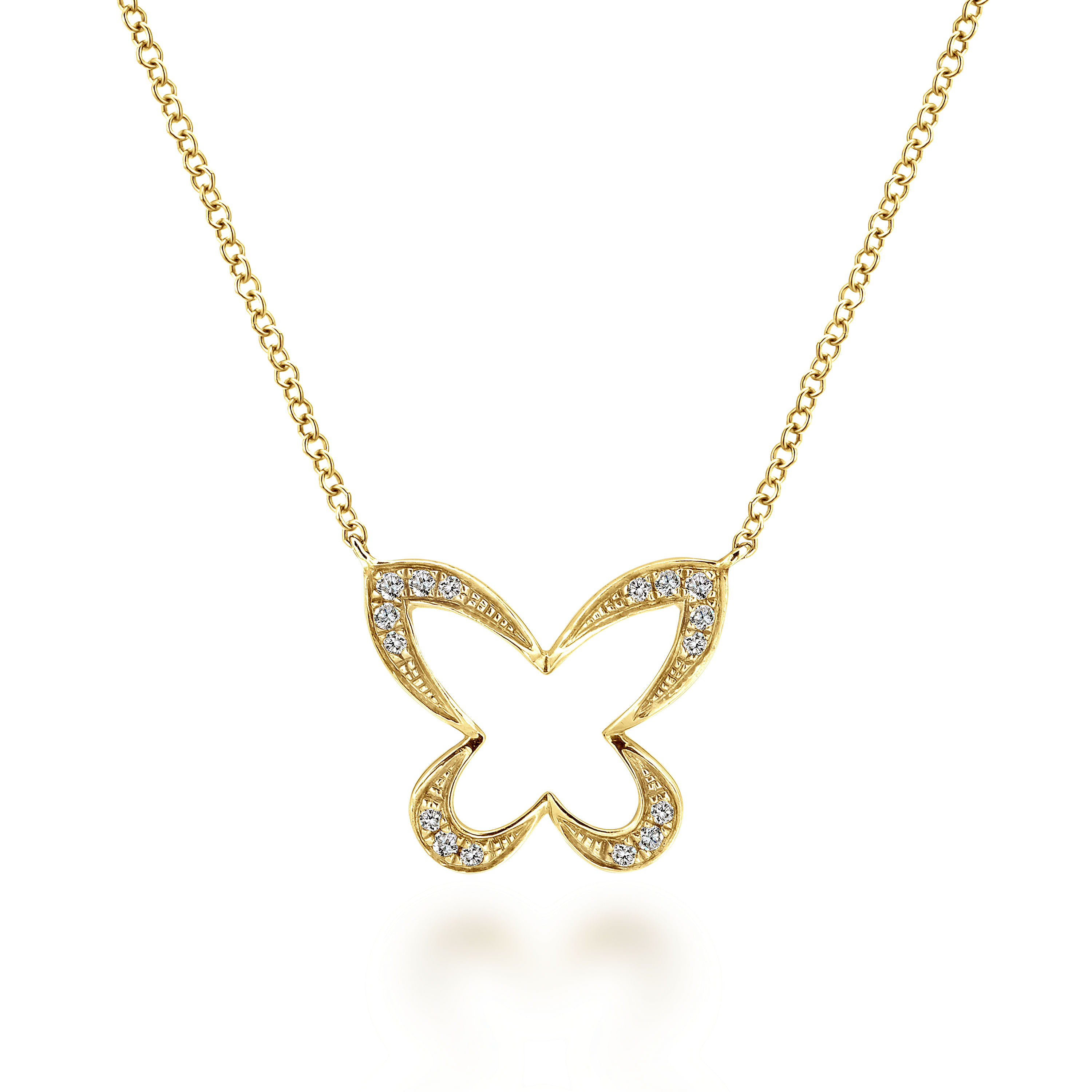 18 kt gold butterfly necklace - Artlinea S.r.l.