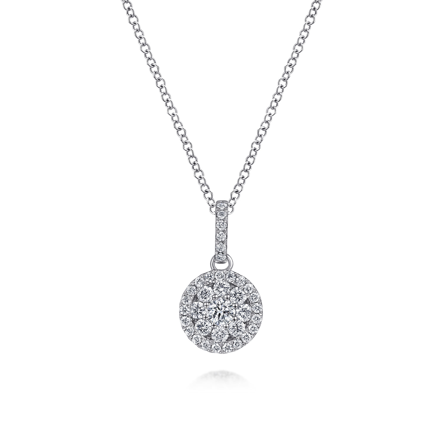 18 inch Diamond Pave Pendant Necklace