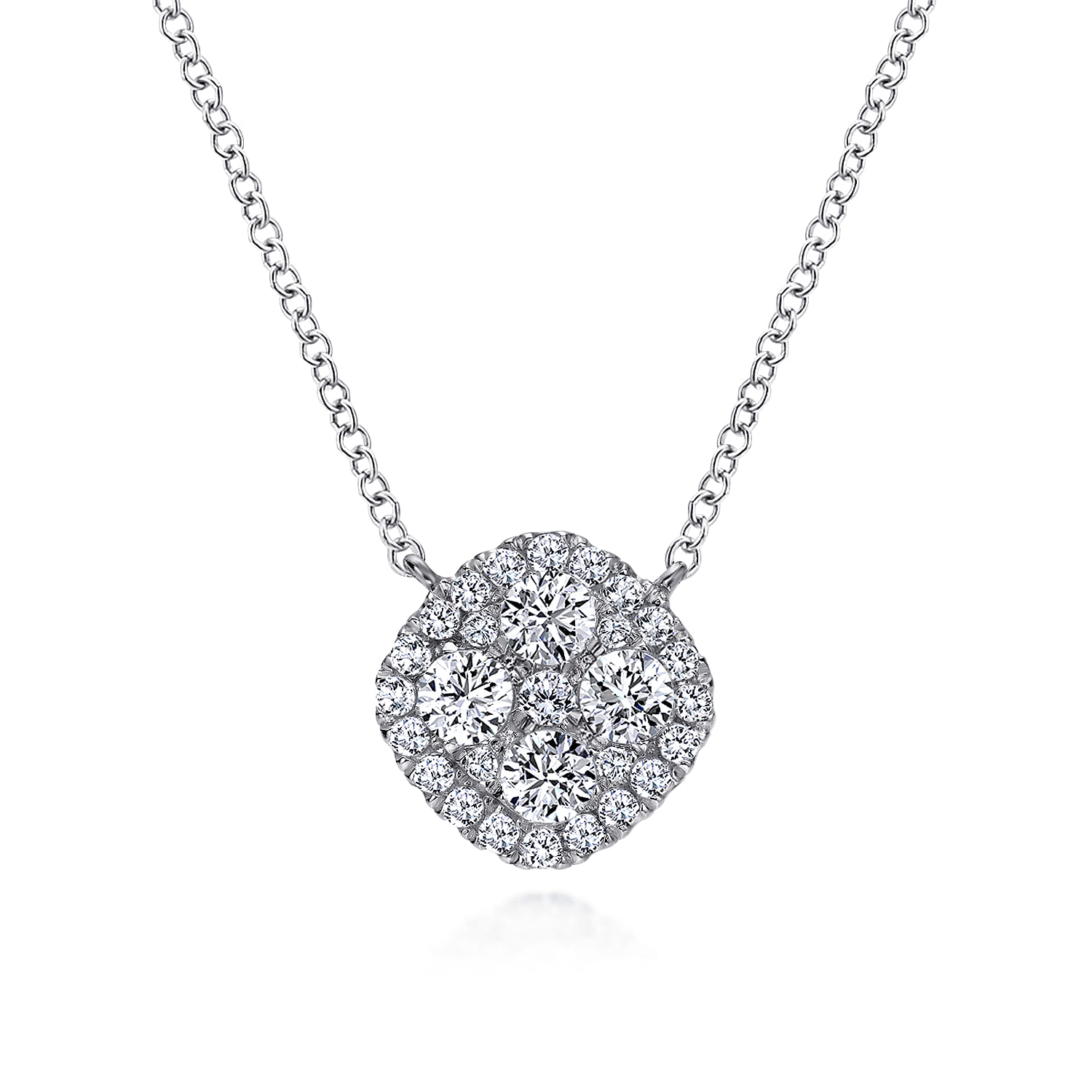 18 inch Pave Diamond Pendant Necklace