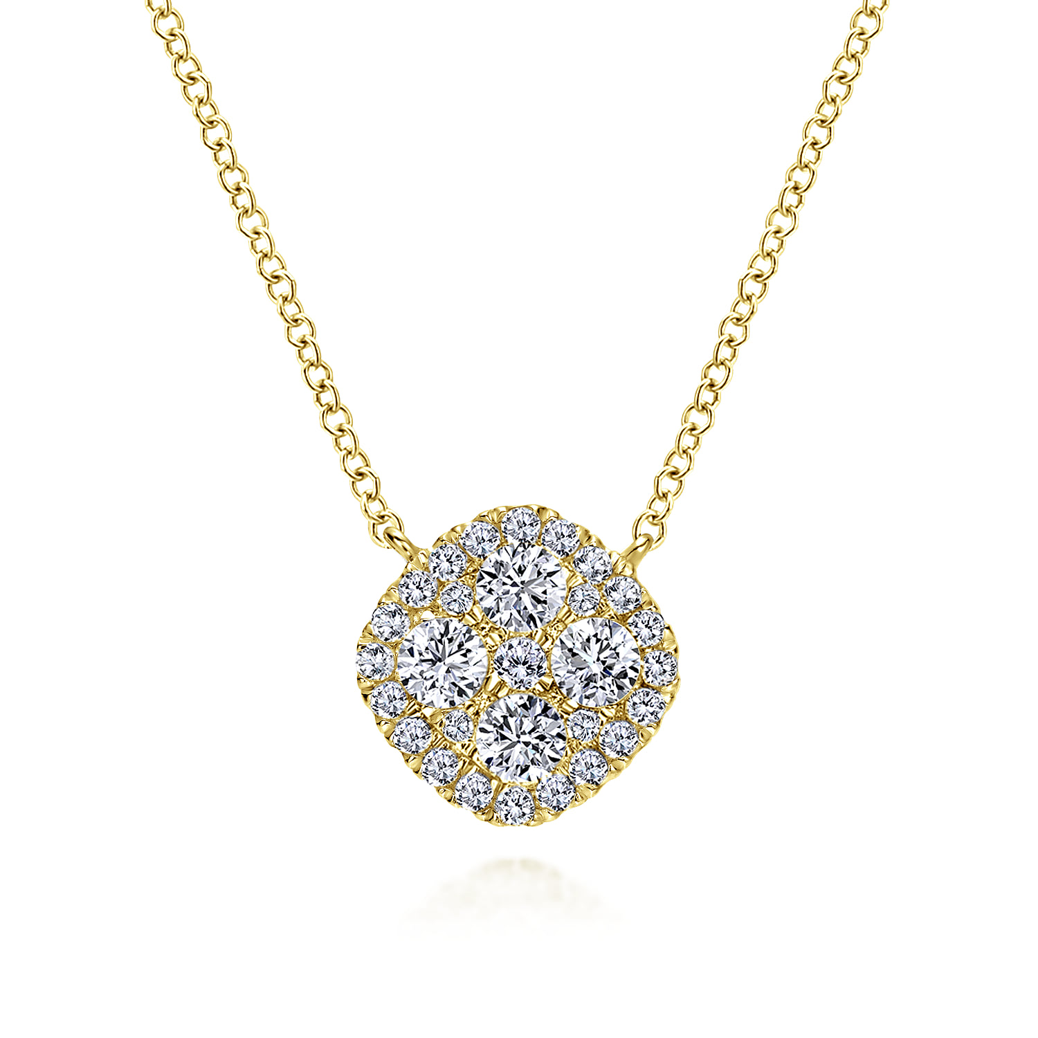 18 inch Pave Diamond Pendant Necklace