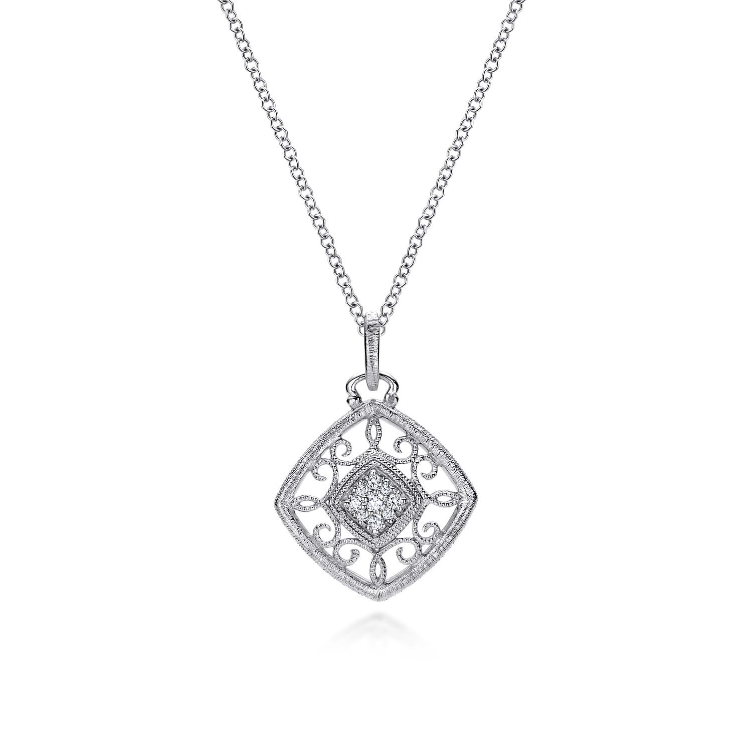 Vintage Diamond Pendant Necklace