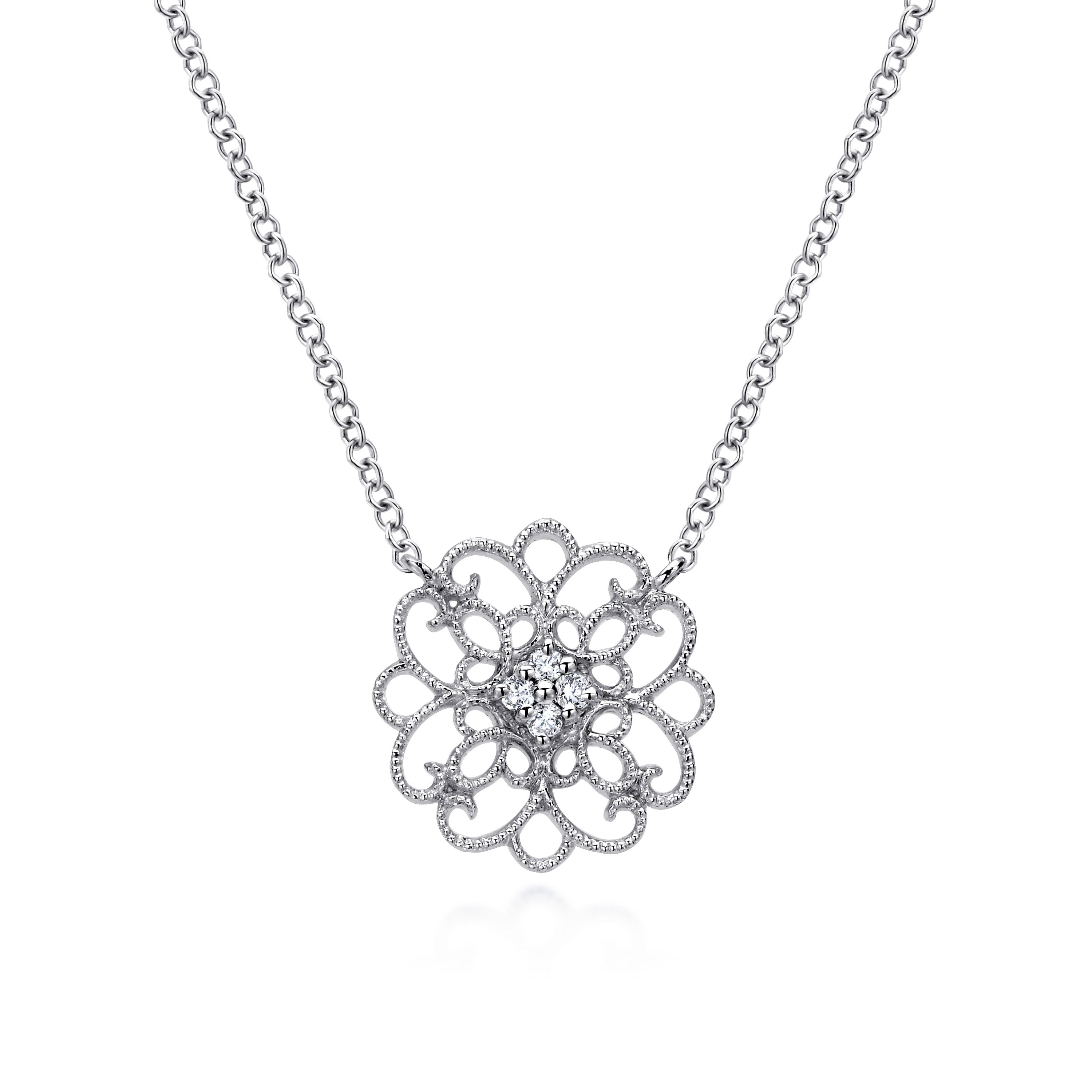 Pendant Necklace White Sapphire
