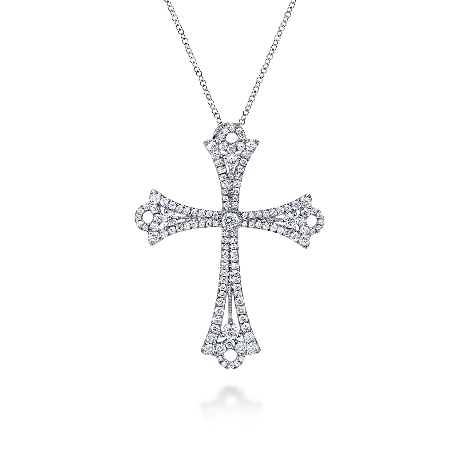 Diamond Cross Pendant Necklace