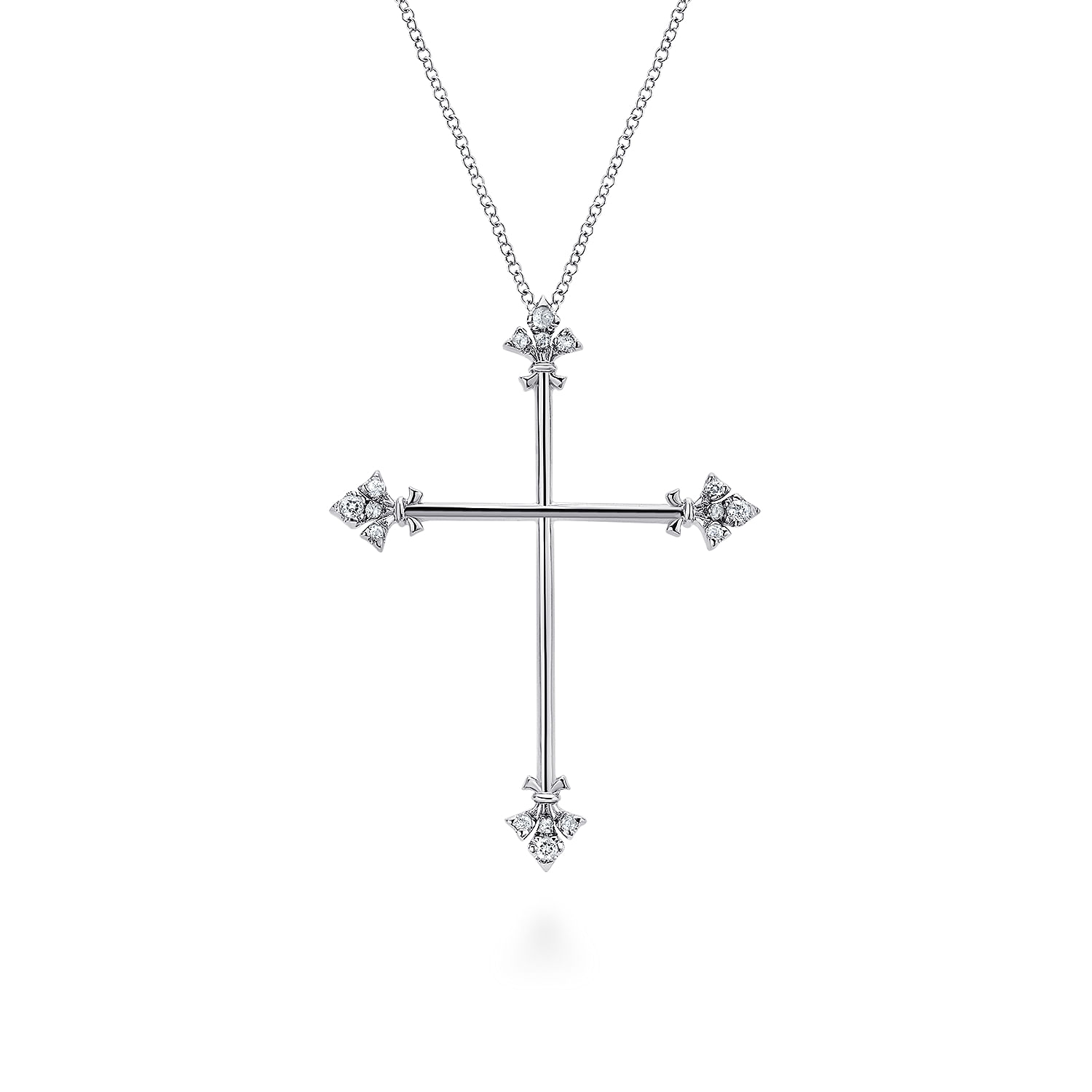 TATIANA☆[Silver925]Clear Cross Pendant Necklace TATIANA】Clear Cross Pendant Necklace☆送料無料☆2色