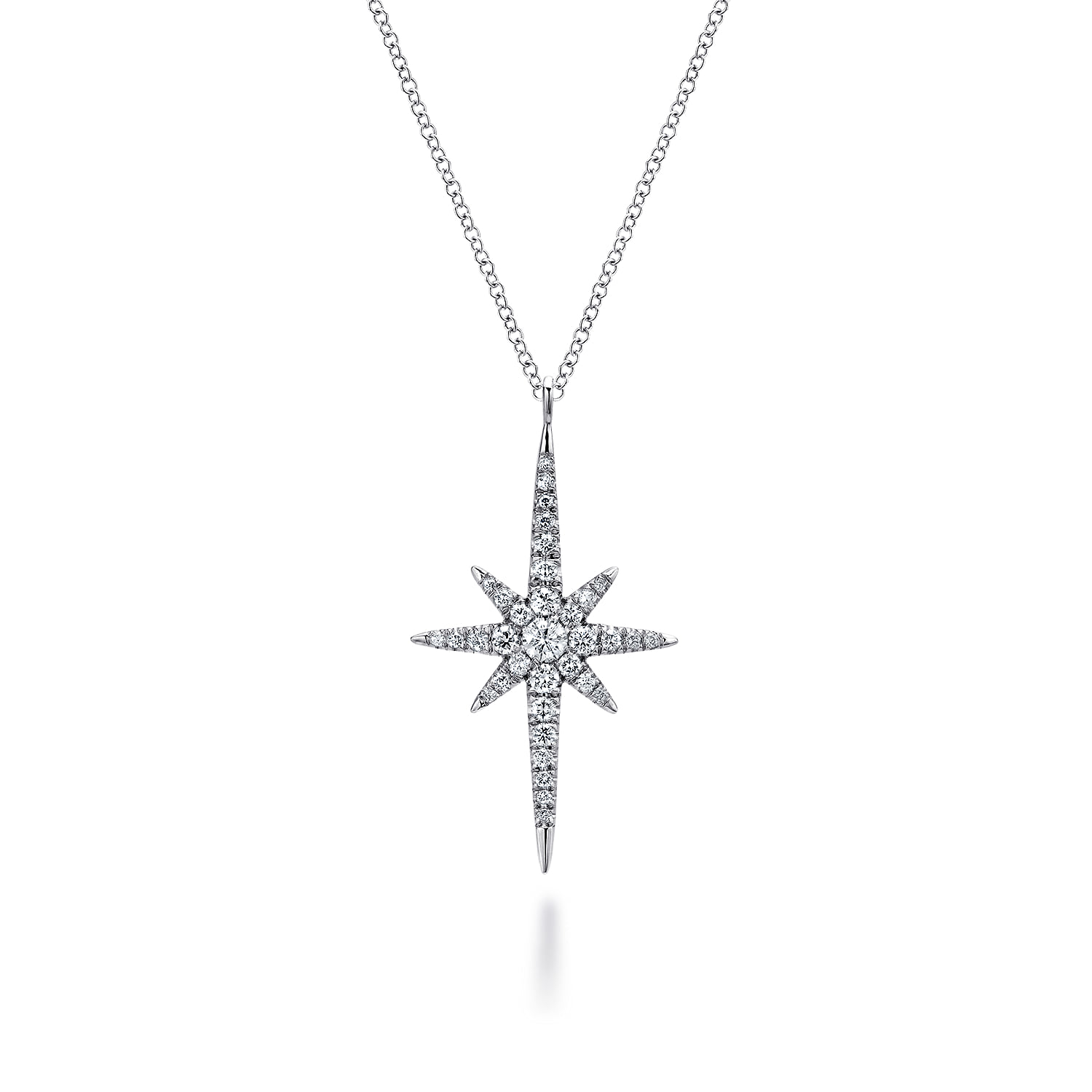 Diamond Starburst Pendant Necklace