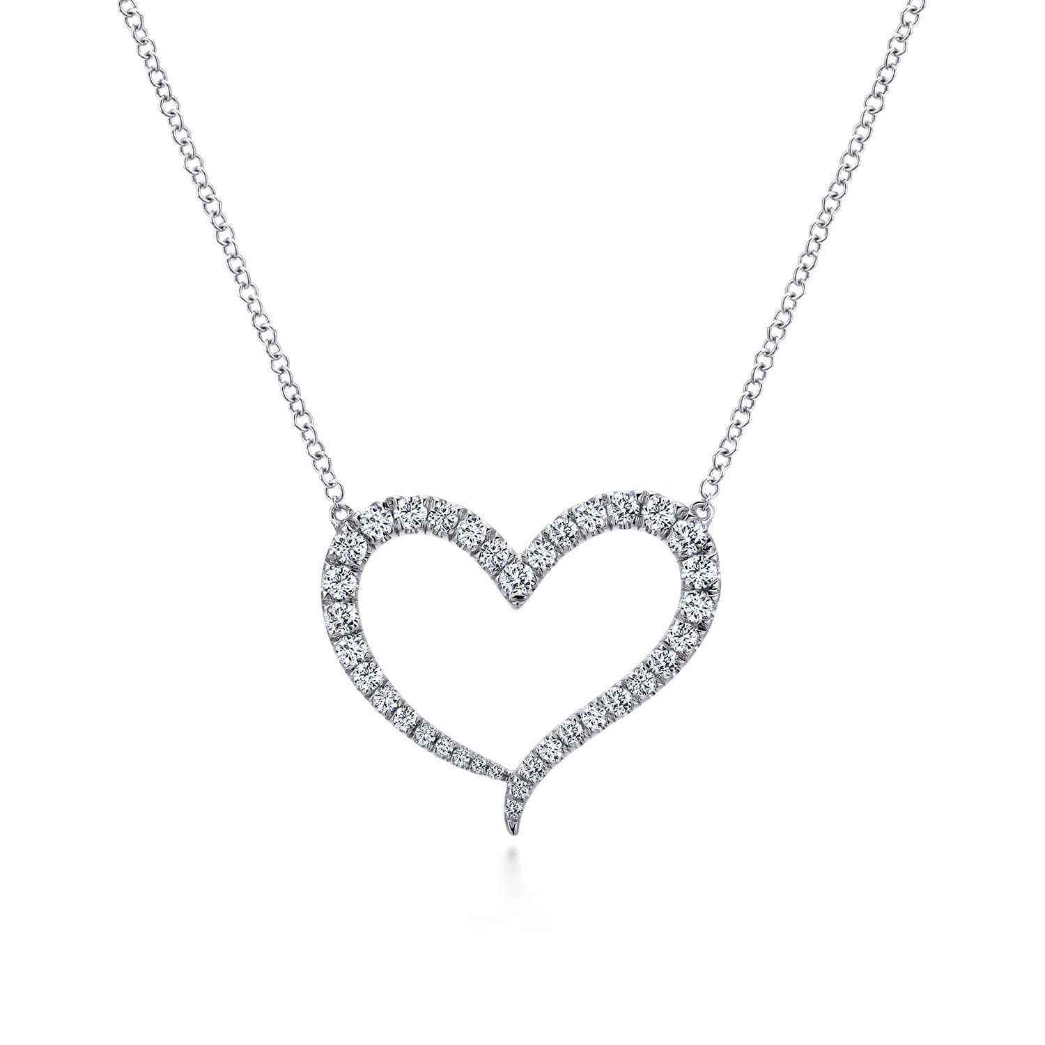 Open Diamond Pendant Necklace
