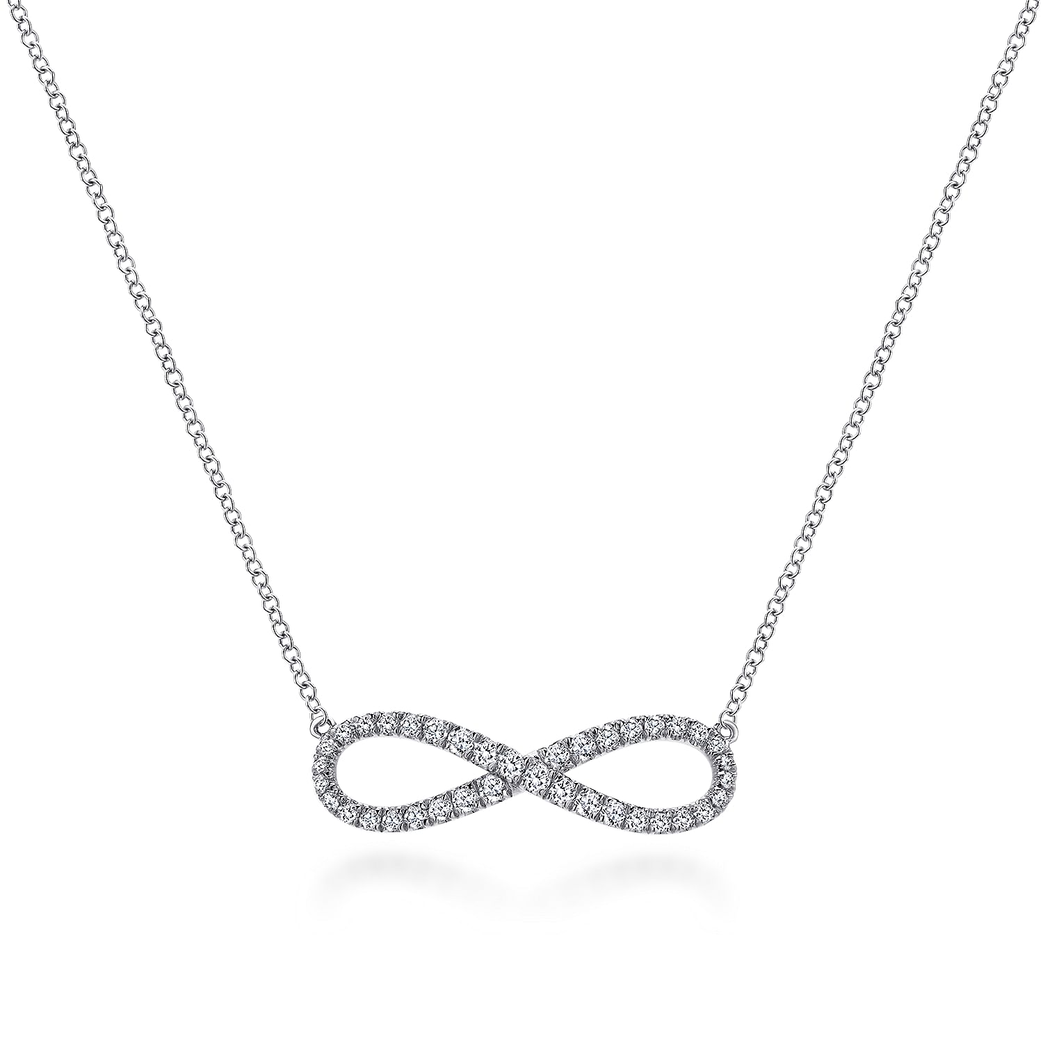 Infinity necklace on sale white gold