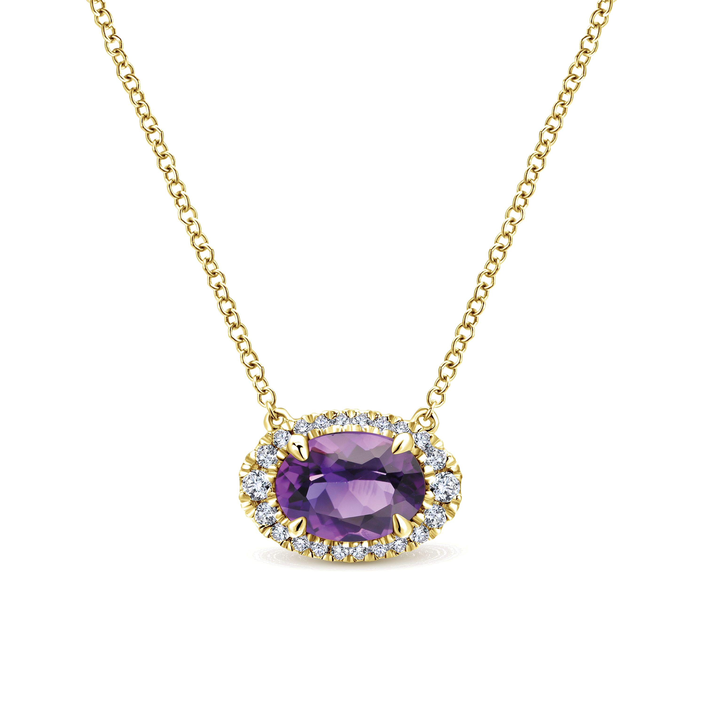 Pendant Only 14k shops Yellow Gold Natural Purple Amethyst Pendant