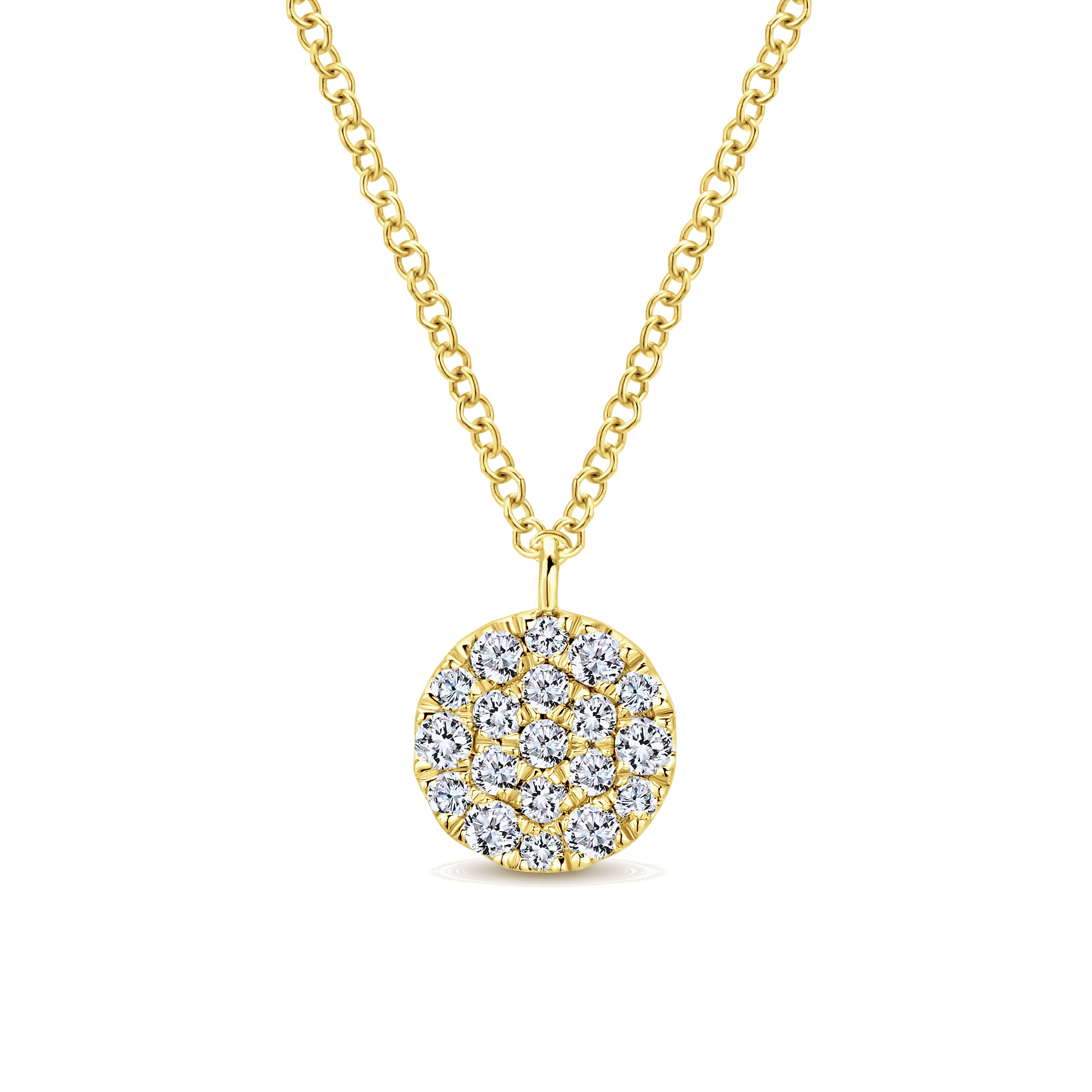 Diamond Disc Pendant Necklace