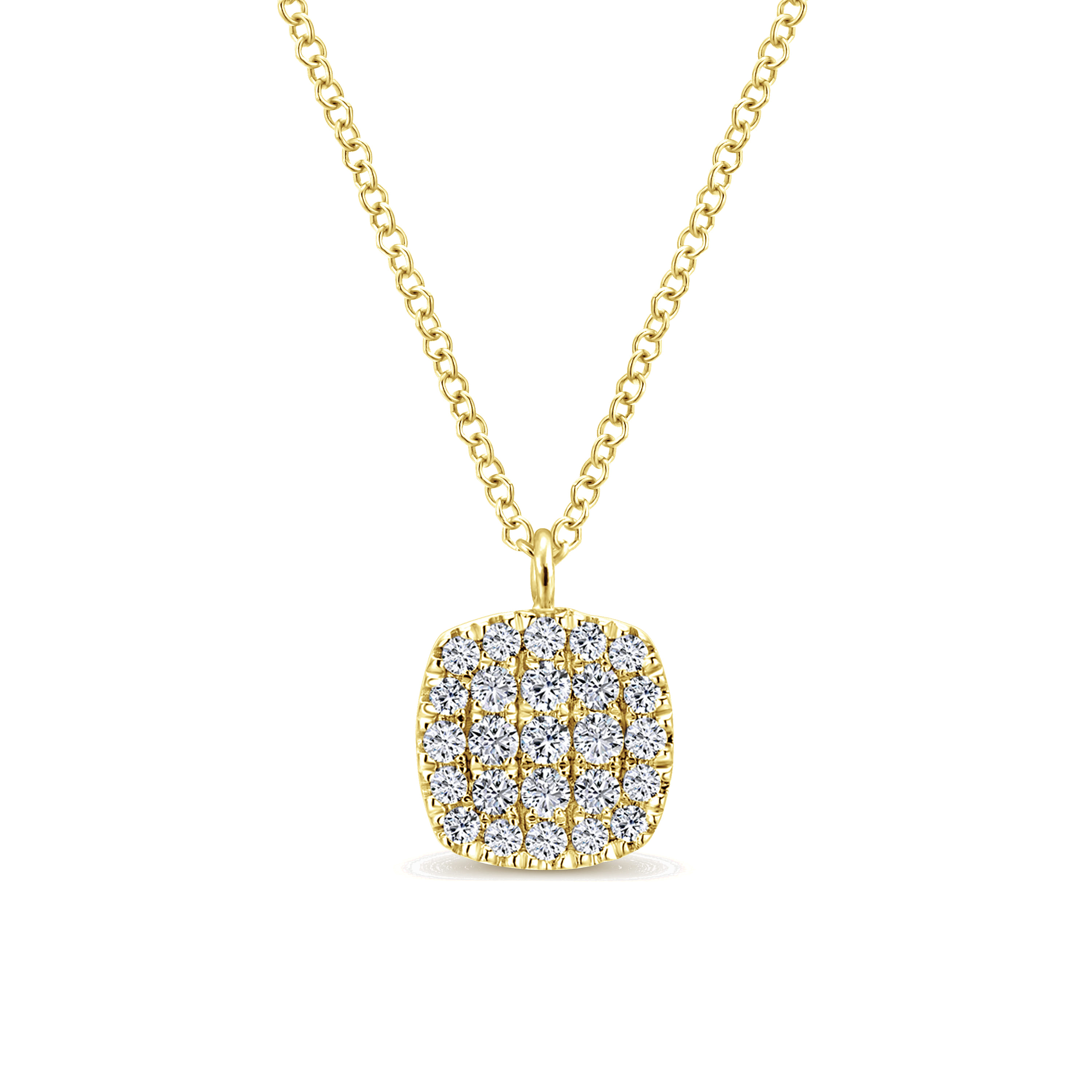 Micro Pave Diamond Pendant Necklace