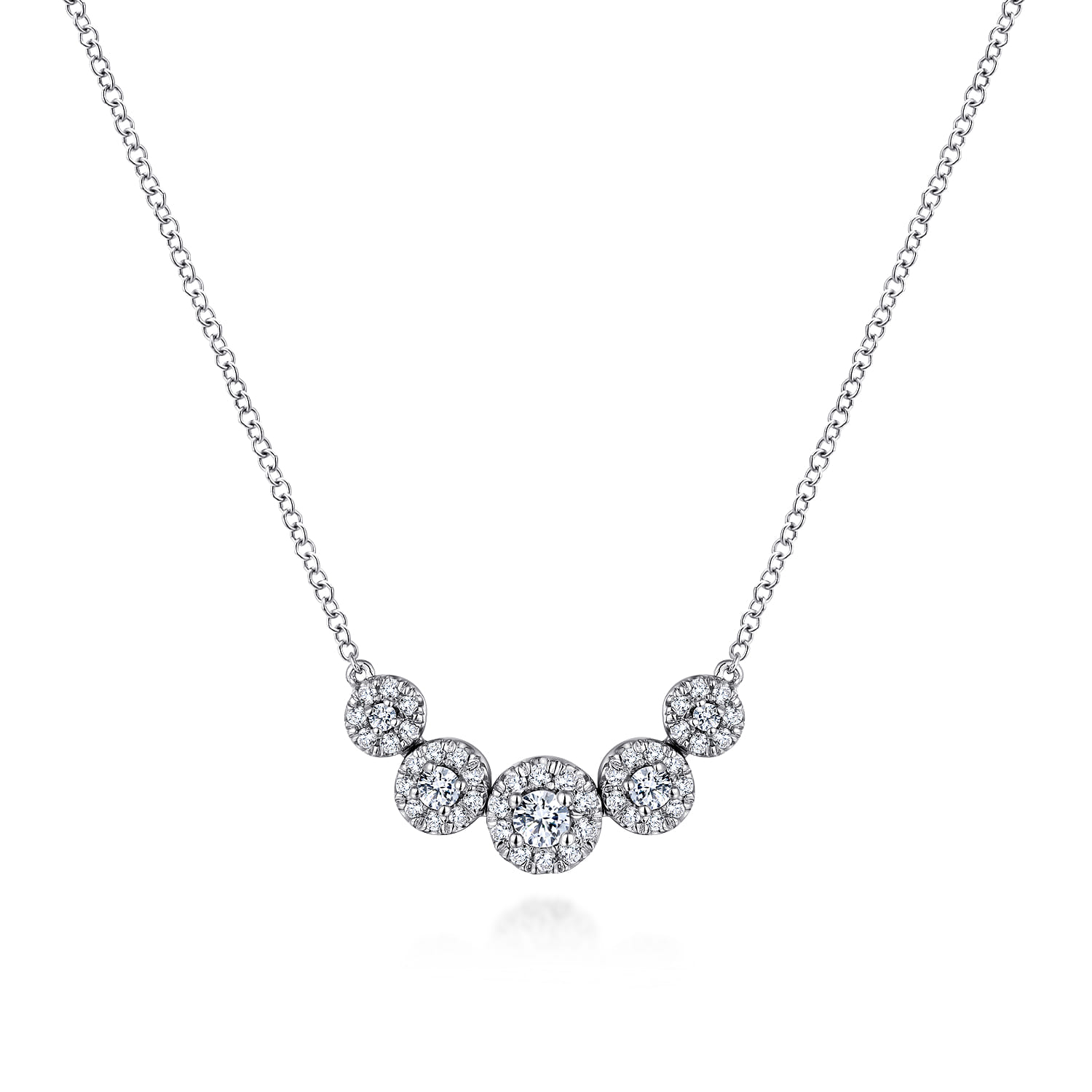 Diamond Halo Bar Necklace