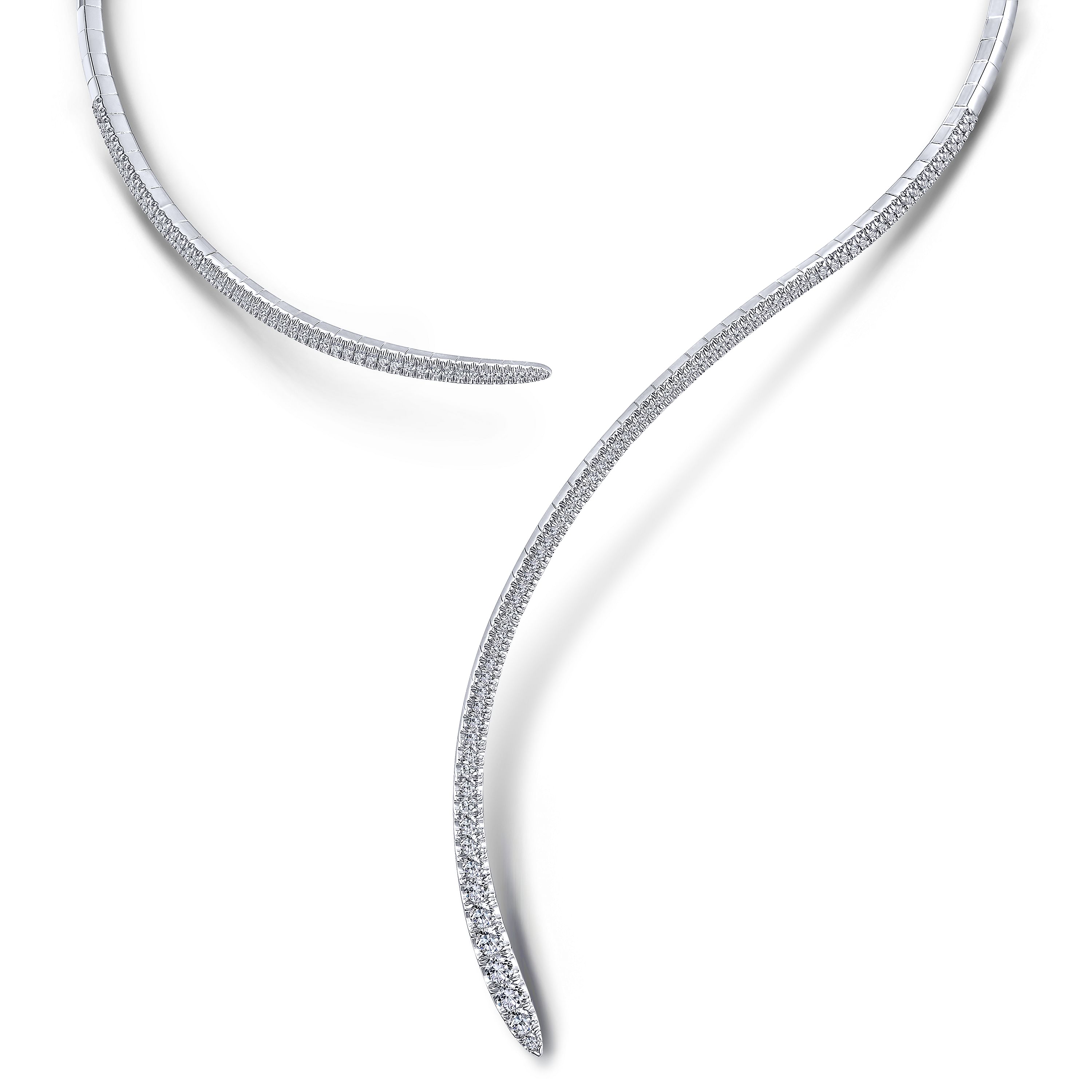 White gold collar necklace discount