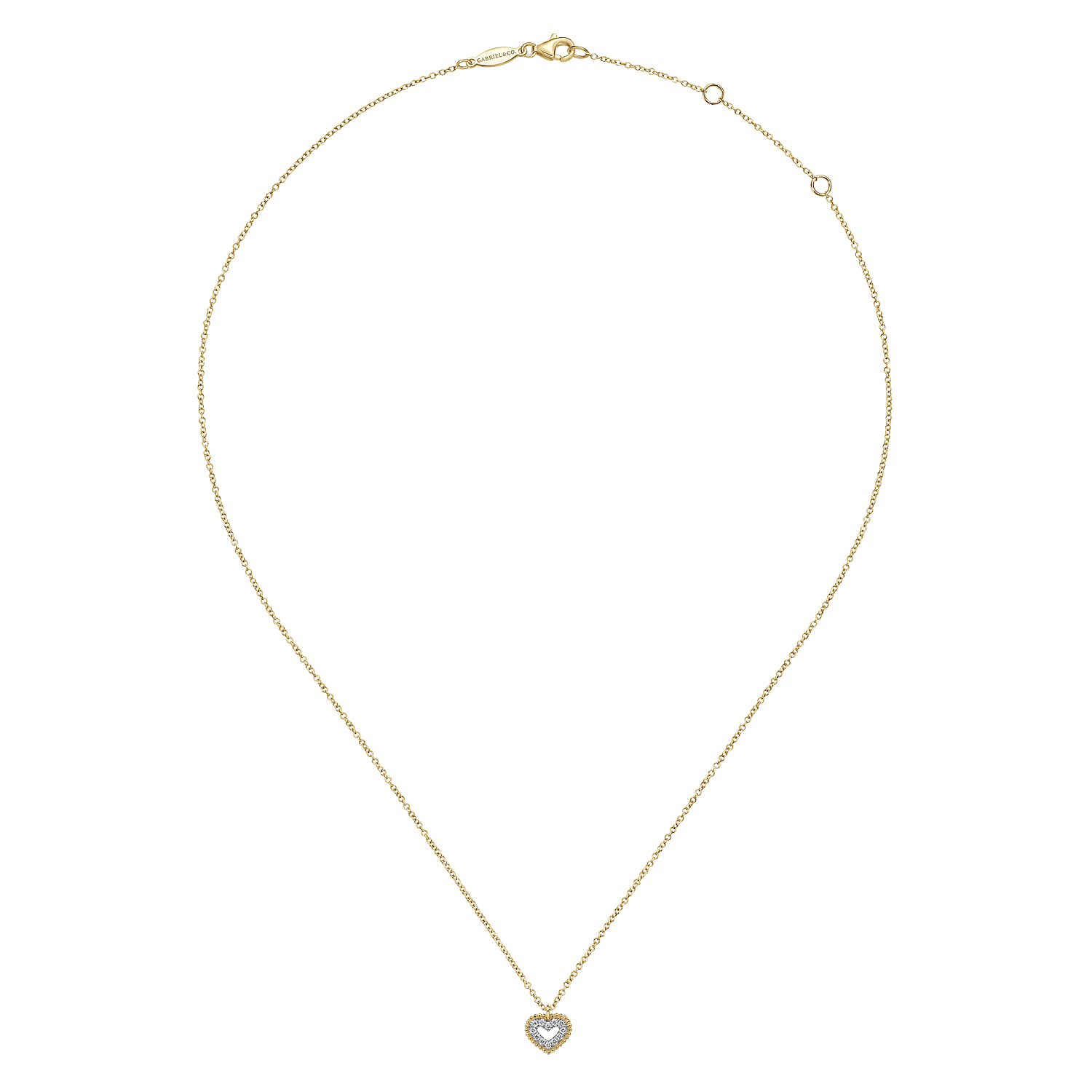 Bujukan Diamond Pave Pendant Necklace in 14K Yellow Gold, photograph 2