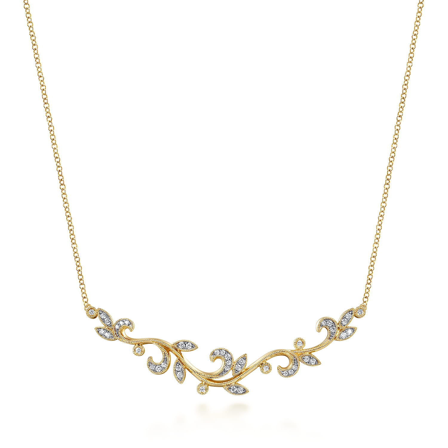 Floral Branch Diamond Necklace
