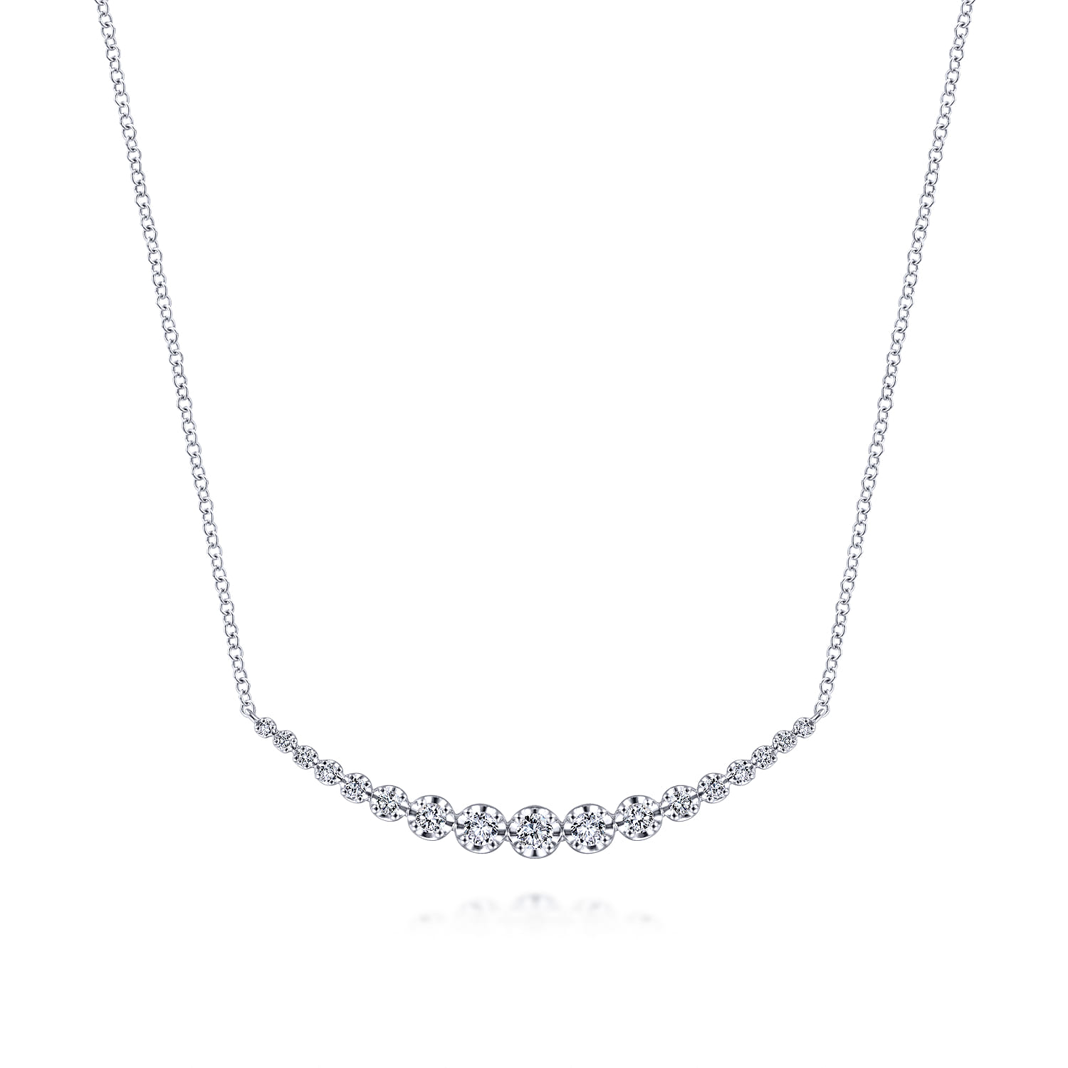 Diamond Curved Bar Necklace
