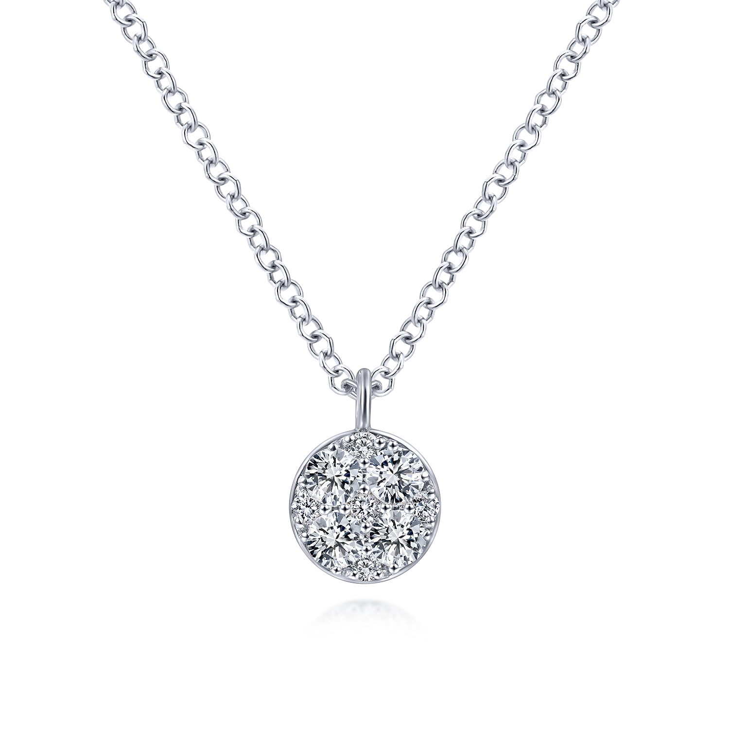 Diamond Cluster Pendant Necklace
