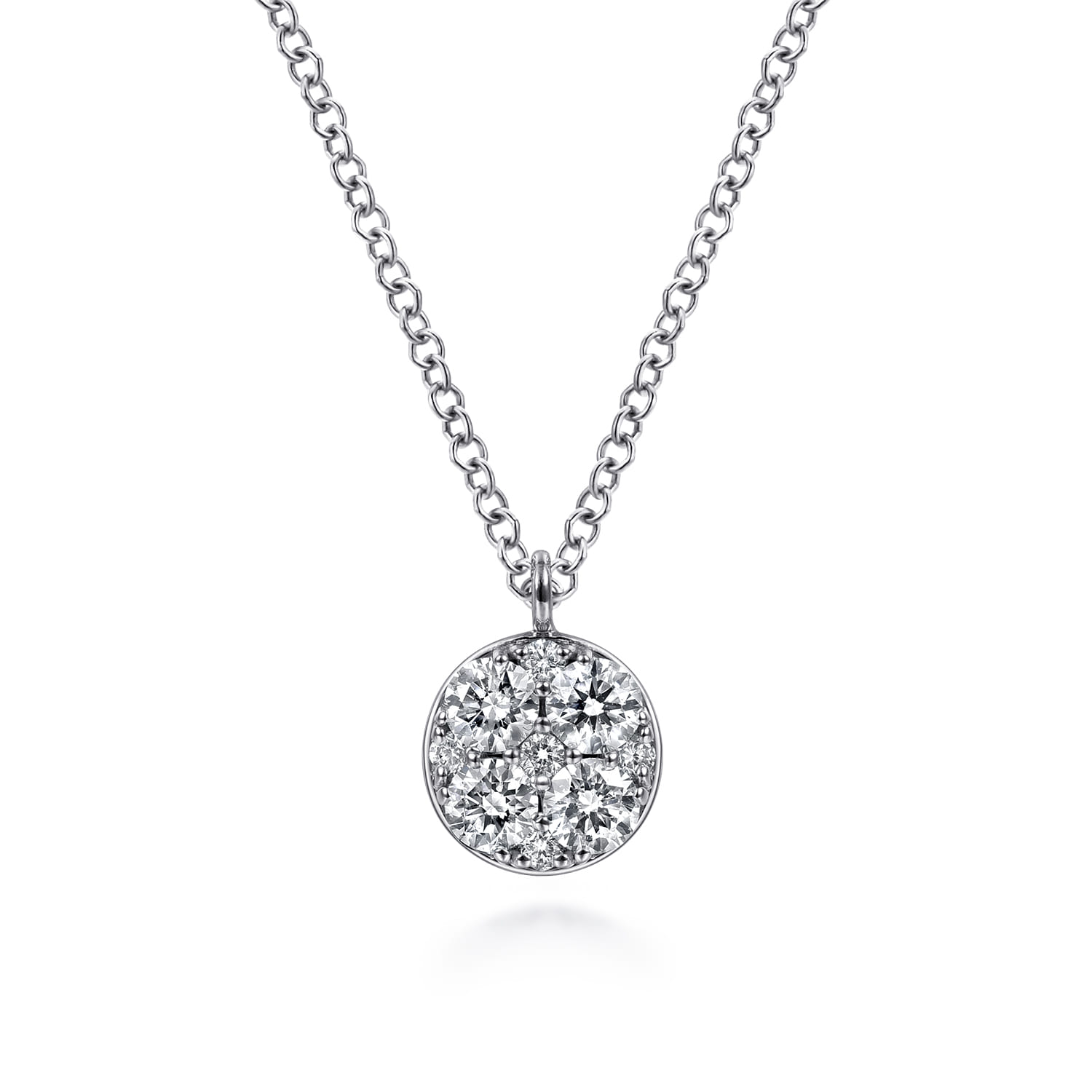 Diamond Cluster Pendant Necklace
