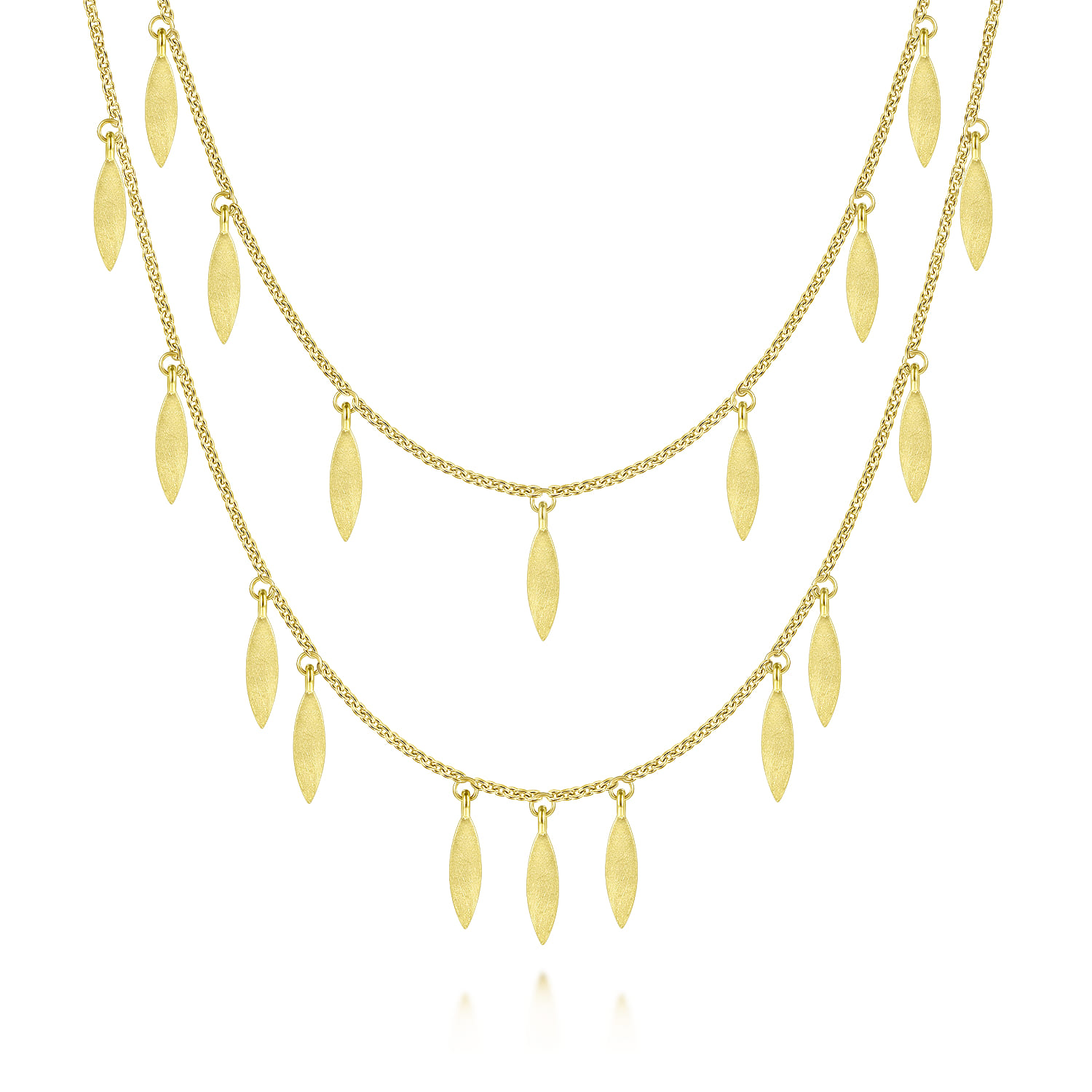 Two Strand Necklace with Drops