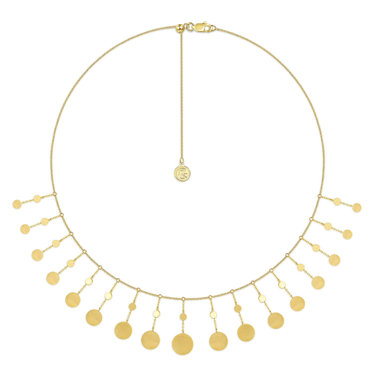 Necklace with Drops in 14K Yellow Gold, photograph 2
