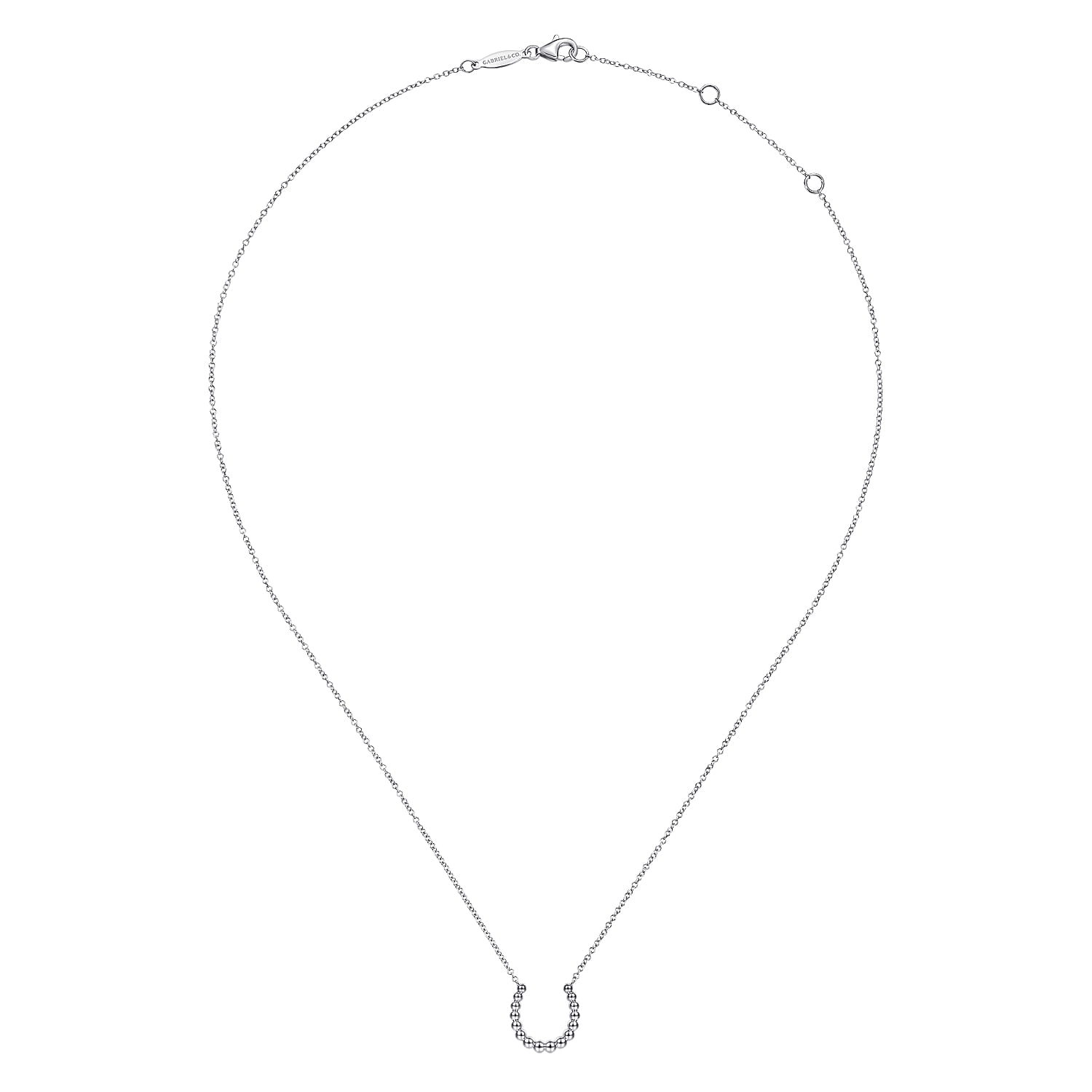 Bujukan Bead Horseshoe Necklace in Sterling Silver, photograph 2