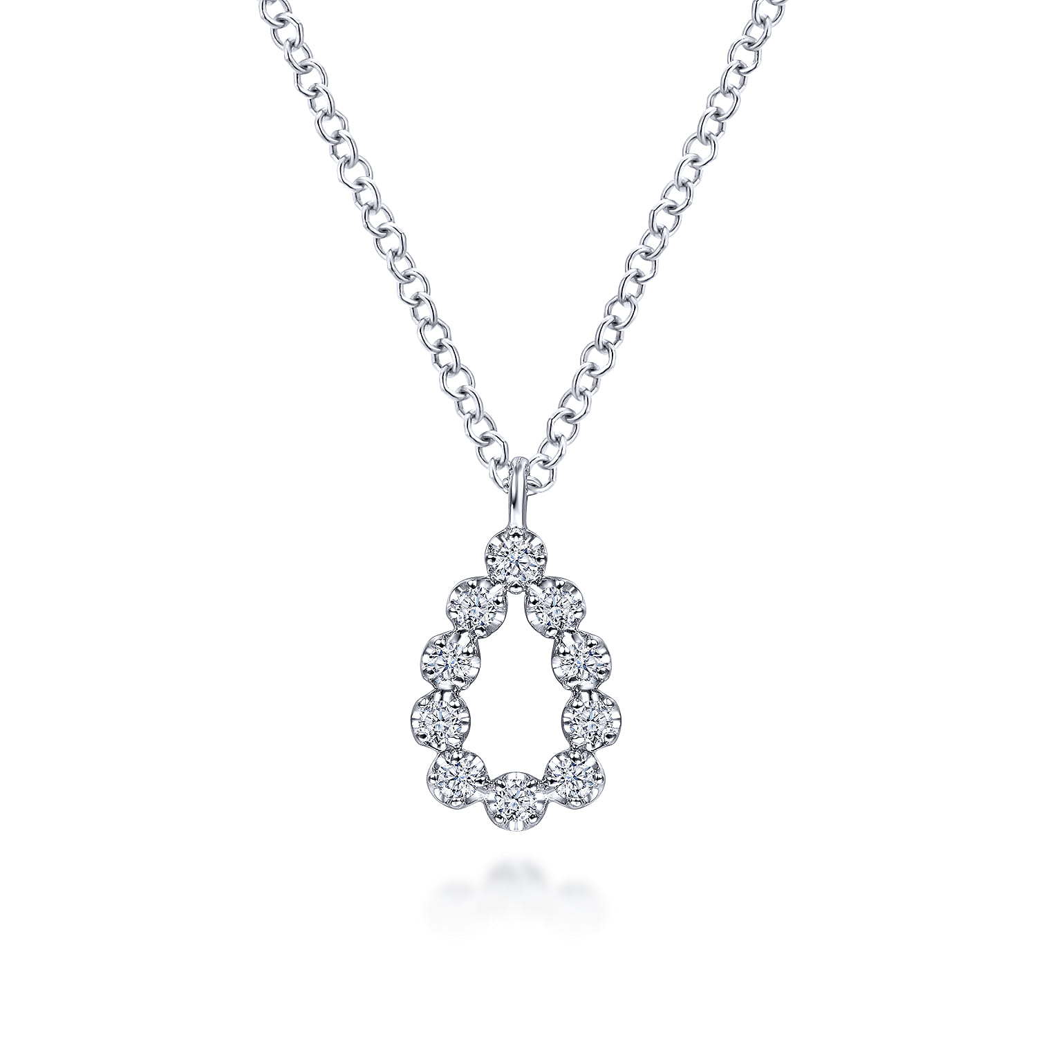Diamond Teardrop Pendant Necklace
