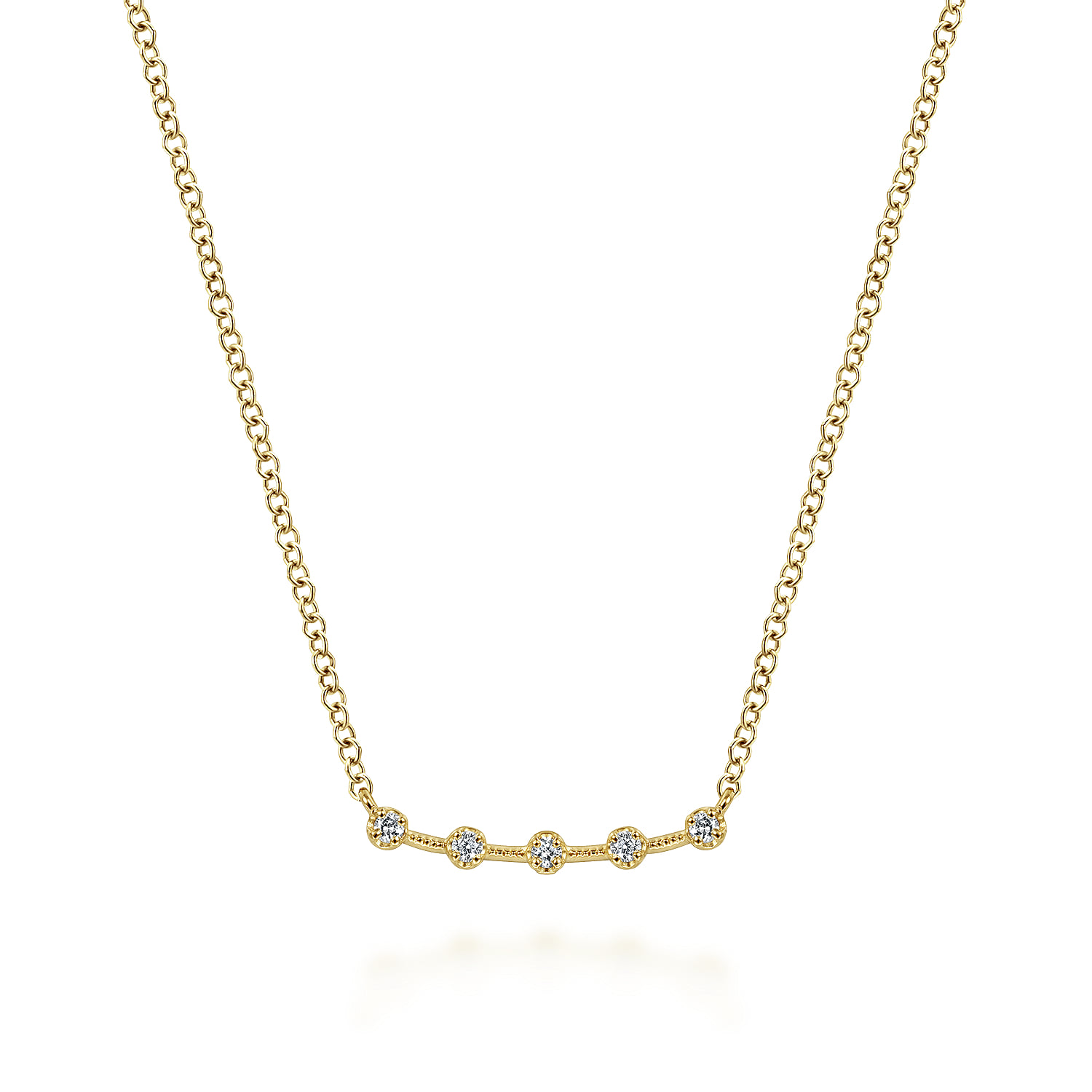 Diamond Bar Necklace 0.05ct
