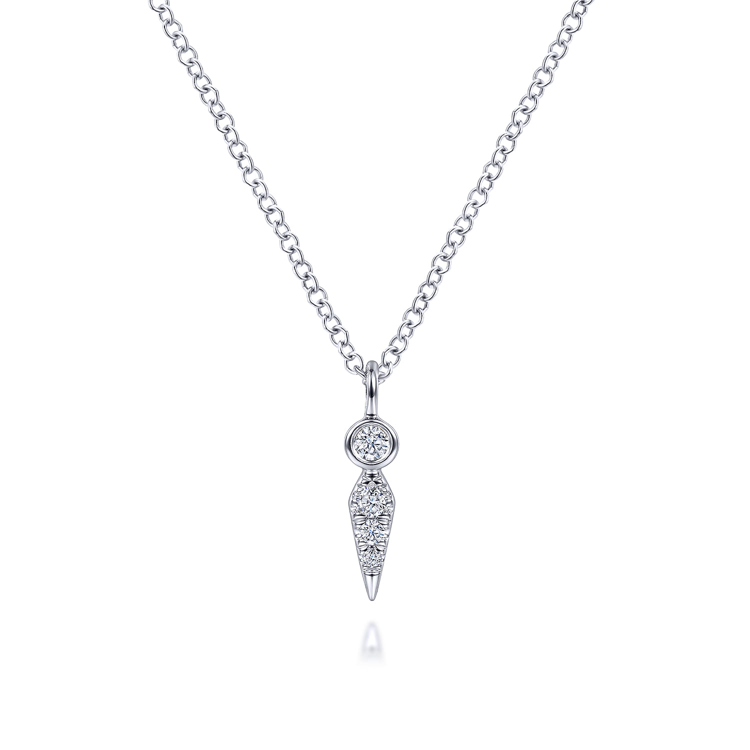 Diamond Spike Pendant Necklace