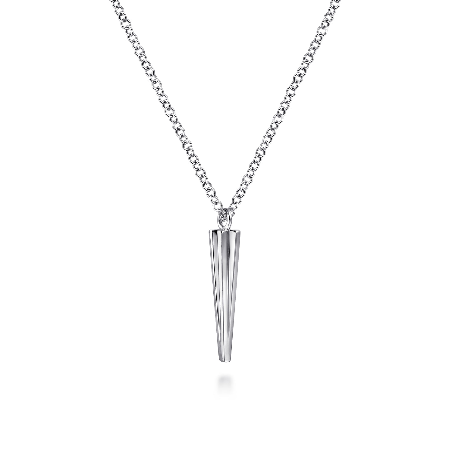 Spike Pendant Necklace in Sterling Silver, photograph 3