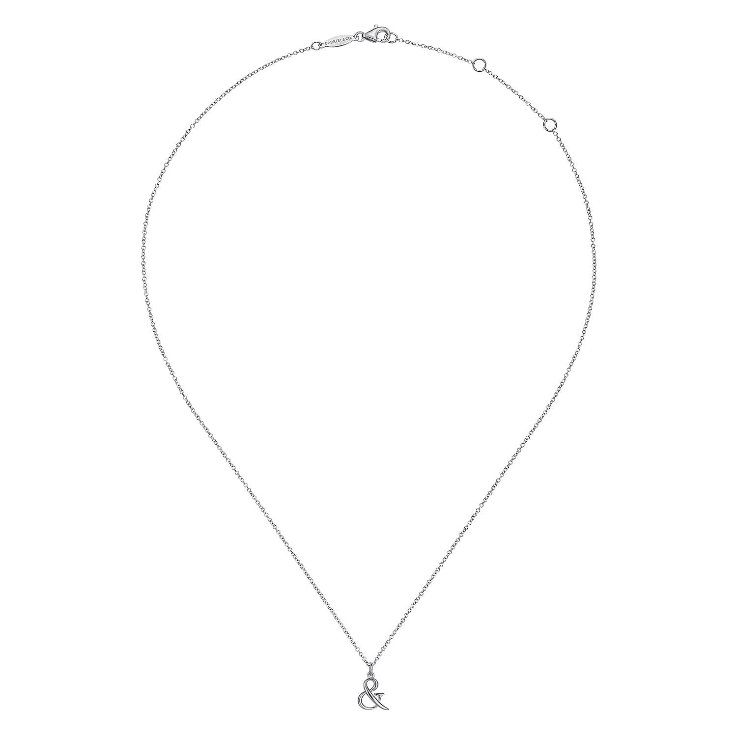 Ampersand Necklace in Sterling Silver, photograph 2