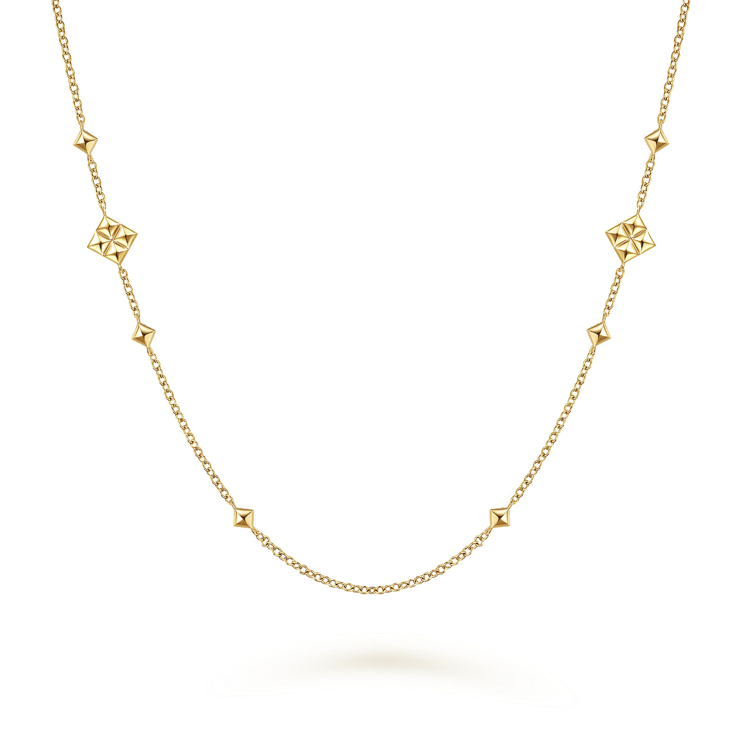 ◆STONEHENgE◆ Braid 14K Necklace SA25A36U4R SAG-25A36U-N4RC StoneHenge 14K Necklace K0768 14K Rose Gold Cubic Zirconia K