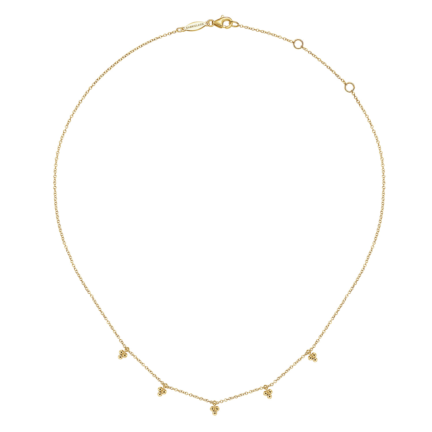 Bujukan Station Droplet Necklace in 14K Yellow Gold, photograph 2