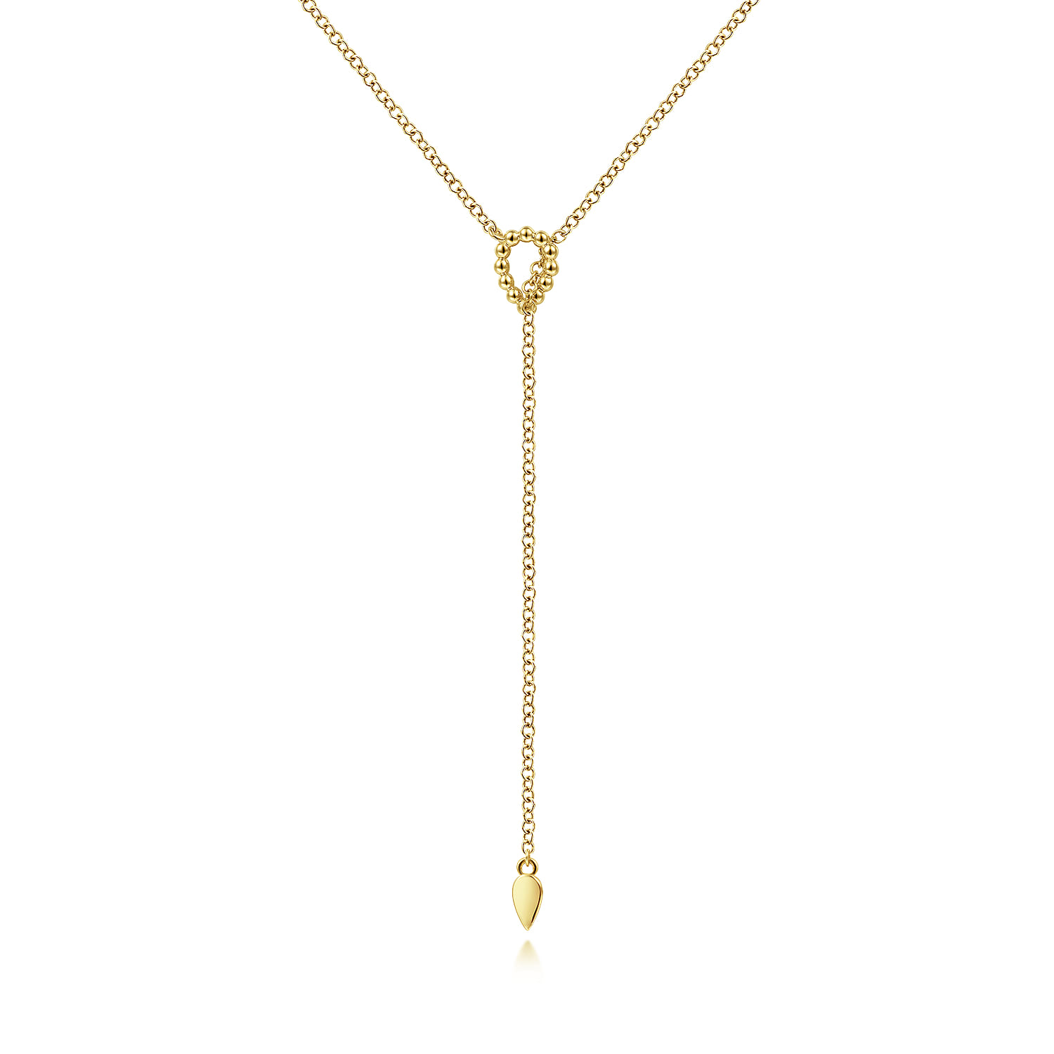 Bujukan Lariat Necklace in 14K Yellow Gold