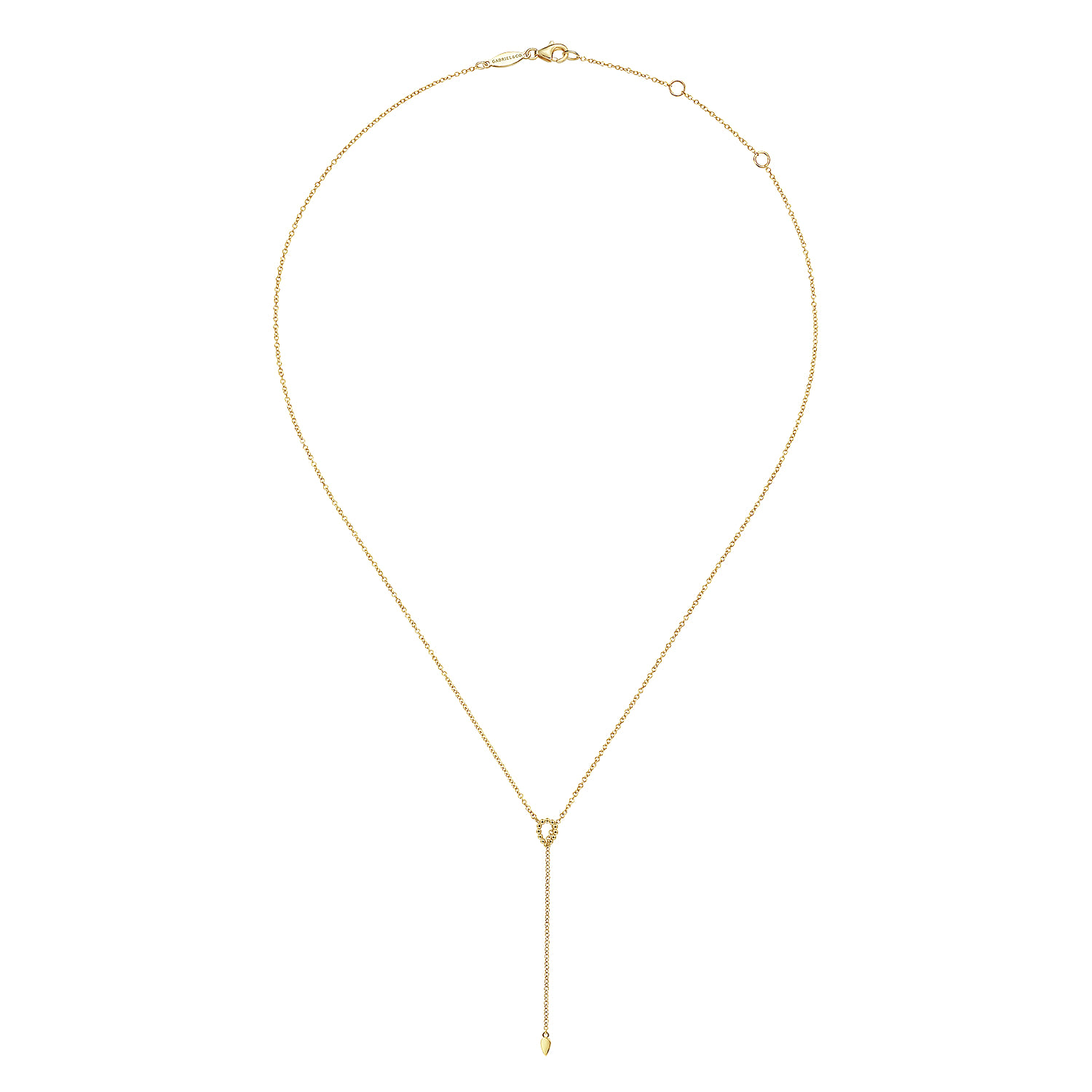 Bujukan Lariat Necklace in 14K Yellow Gold, photograph 2