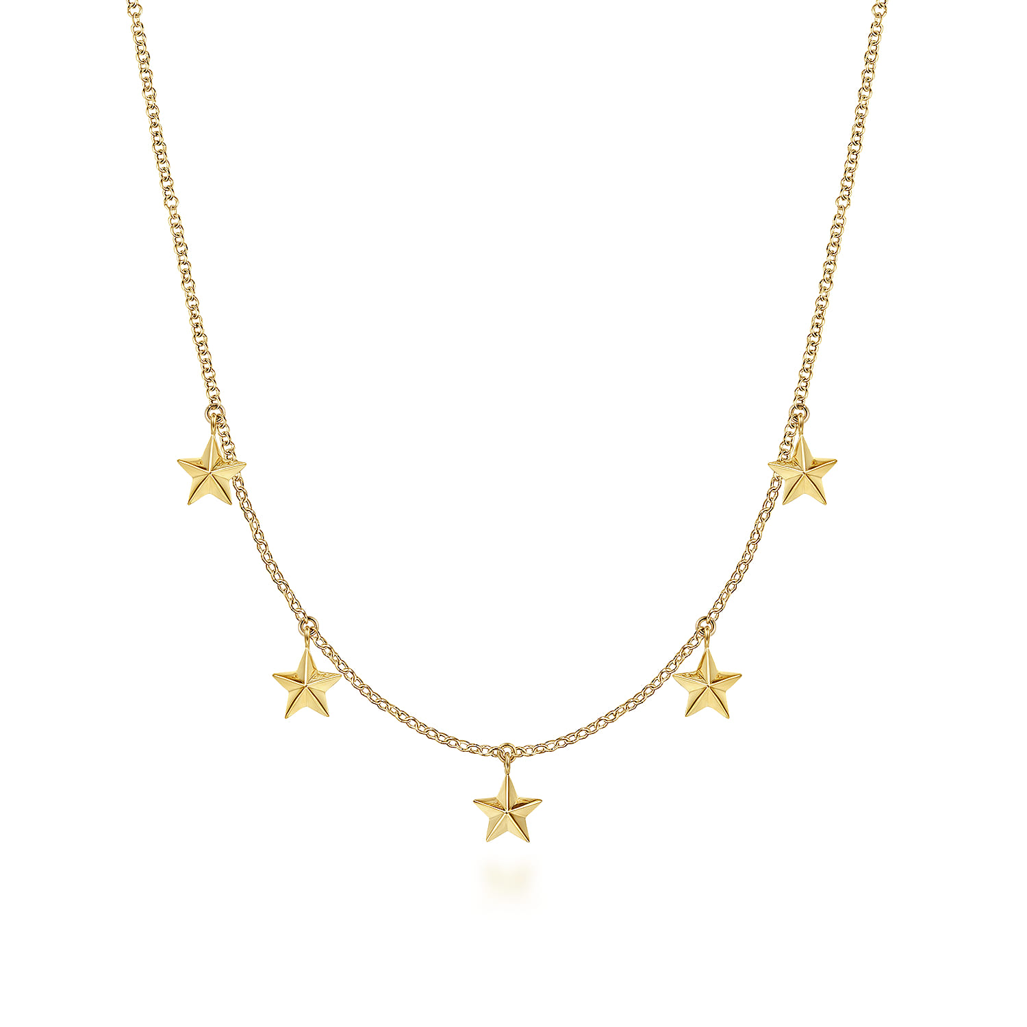 Star Drop Station Necklace