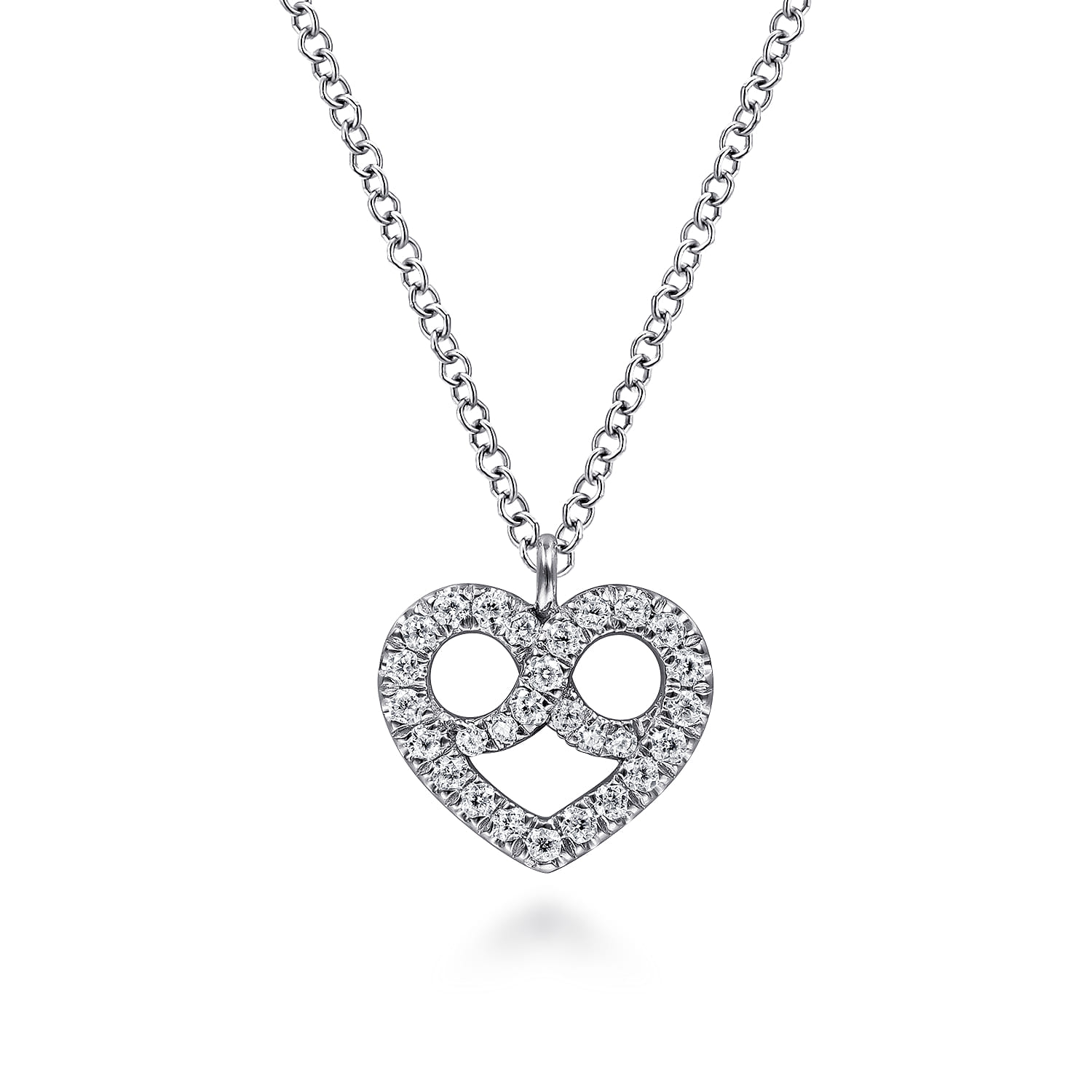 Diamond Pave Infinity Pendant Necklace