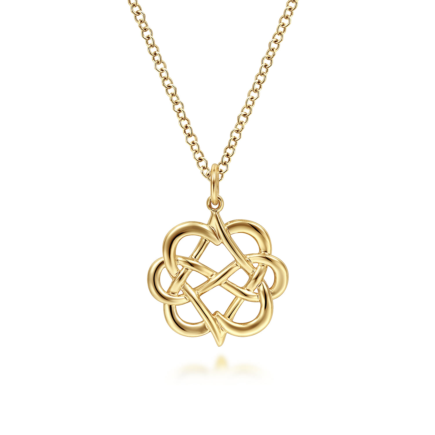 Interwoven Floral Pendant Necklace