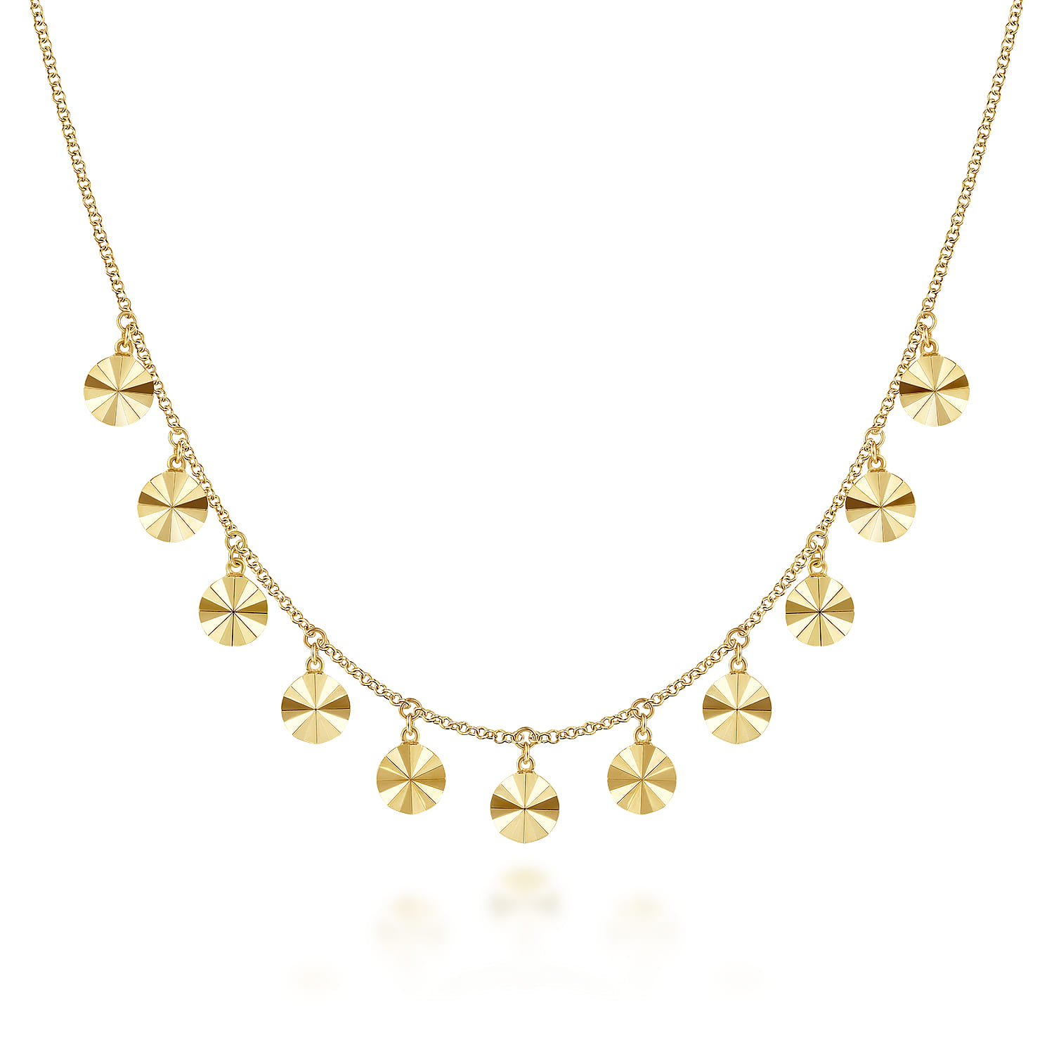 Disc Drops Necklace