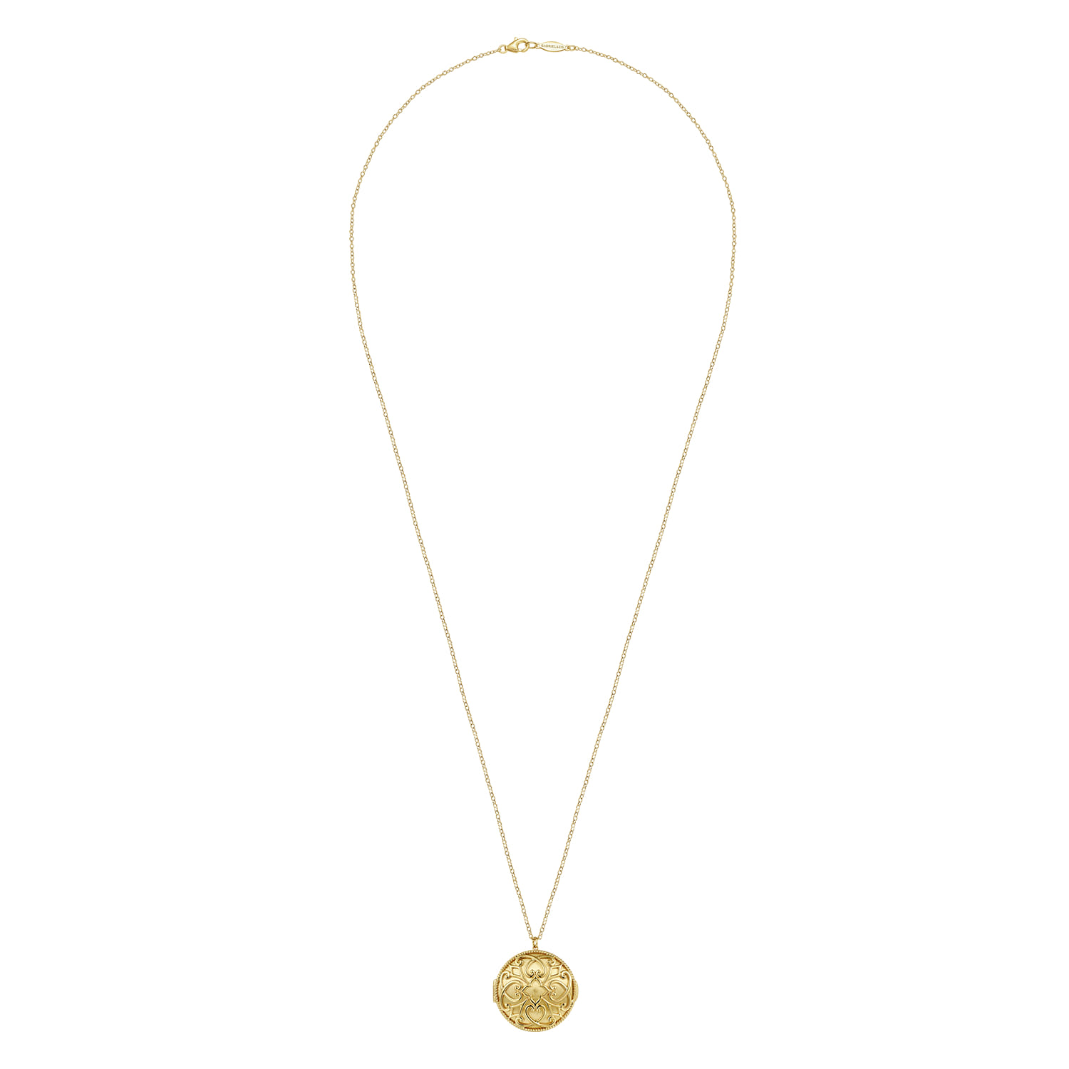 Locket Pendant Necklace in 14K Yellow Gold, photograph 4