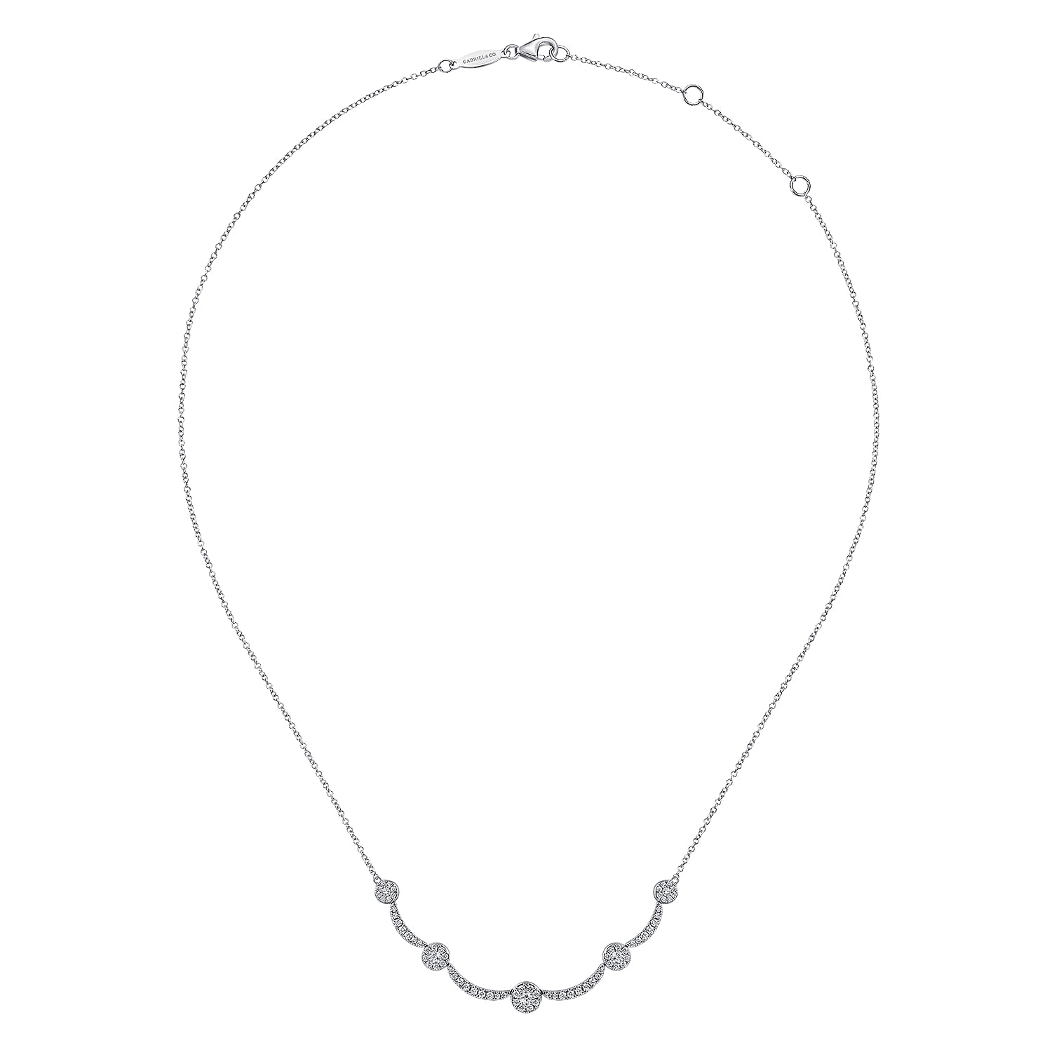 Diamond Necklace in 14K White Gold, photograph 2