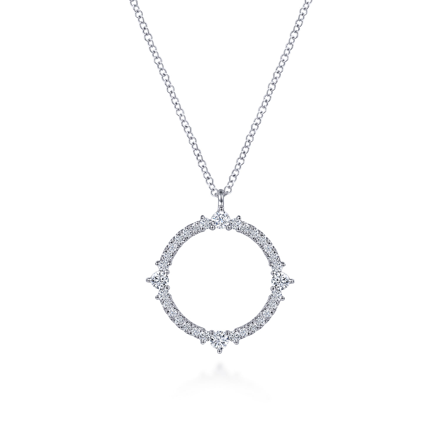 Diamond Circle Pendant Necklace