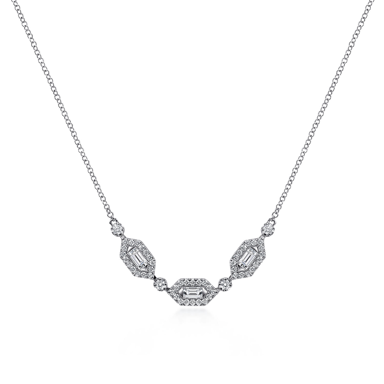 Diamond Station Bar Necklace