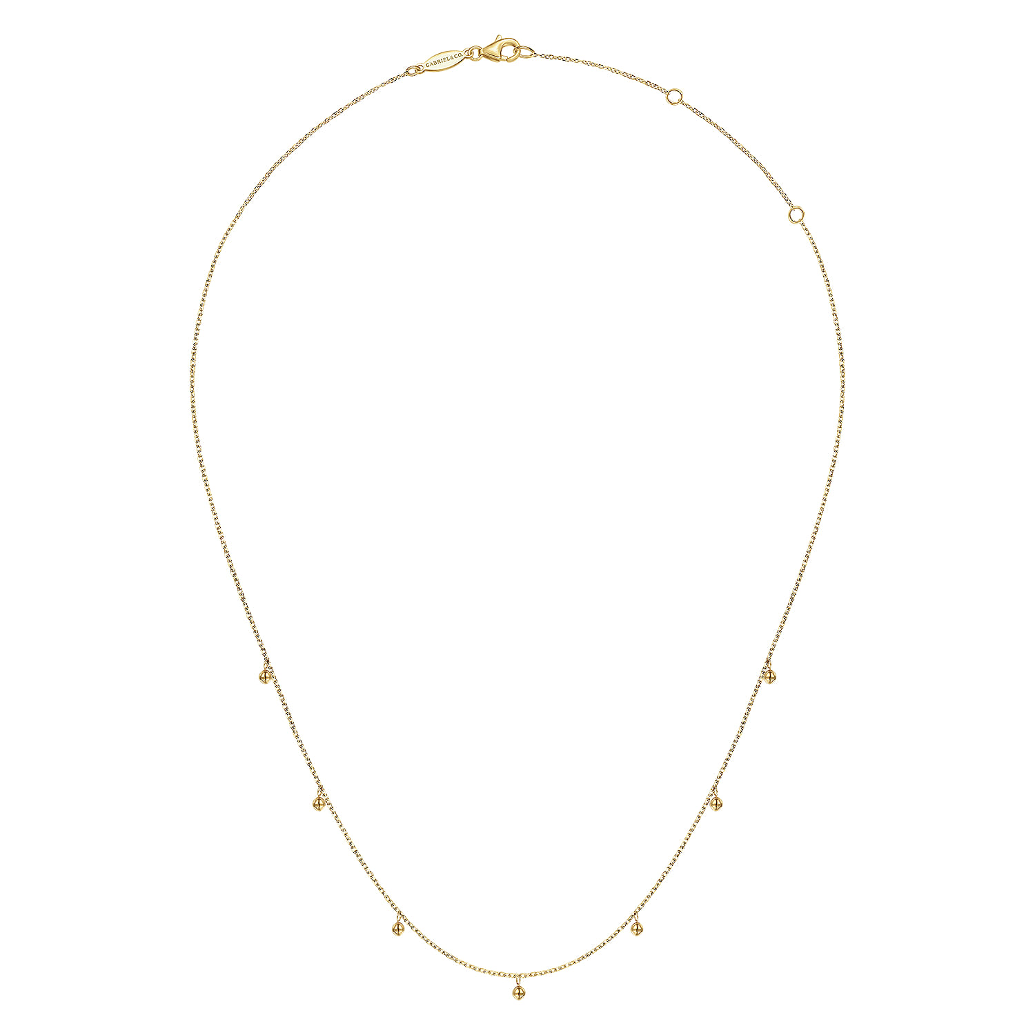 Moon Plain Necklace in 14K Yellow Gold, photograph 2