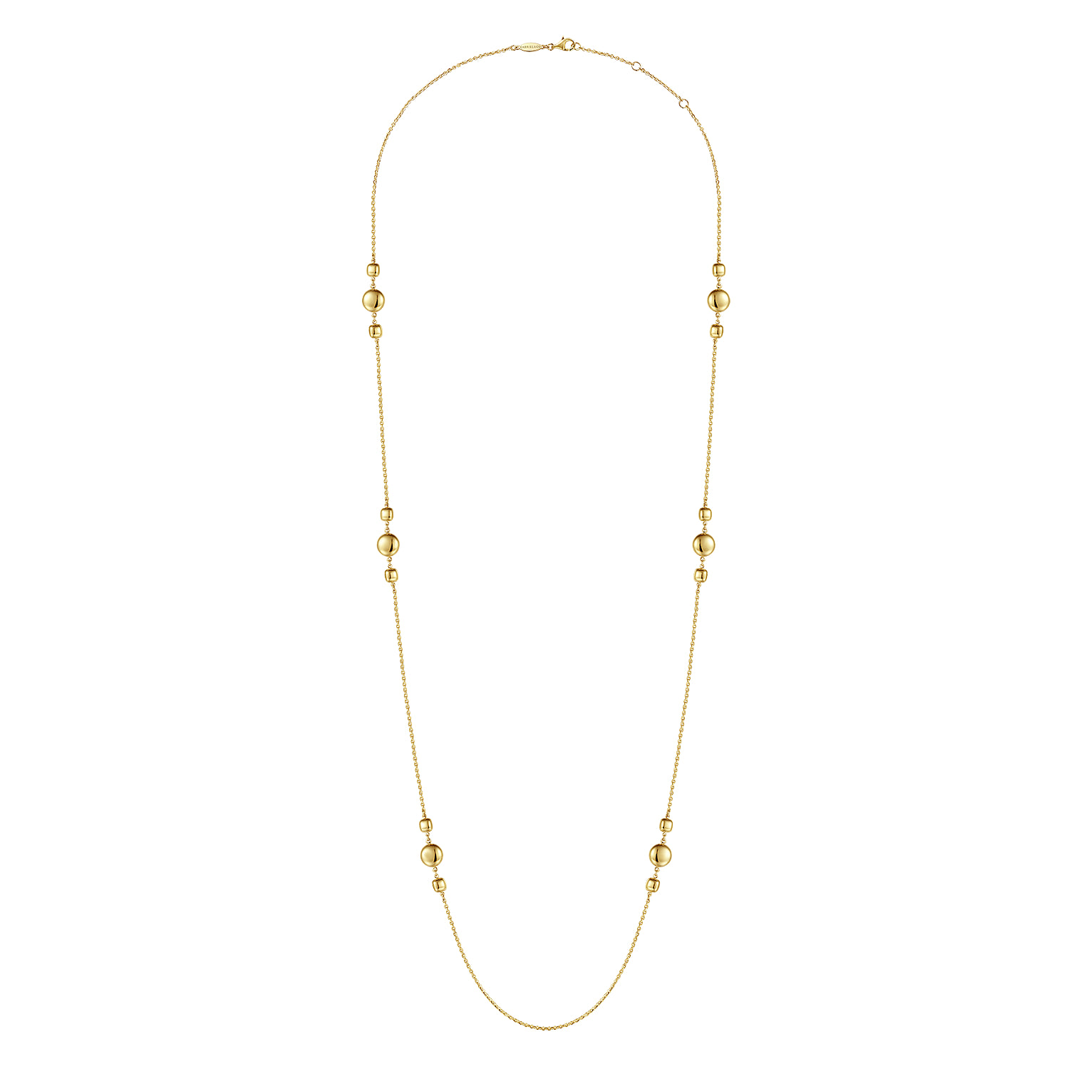 32 inch Station Necklace in 14K Yellow Gold, photograph 2