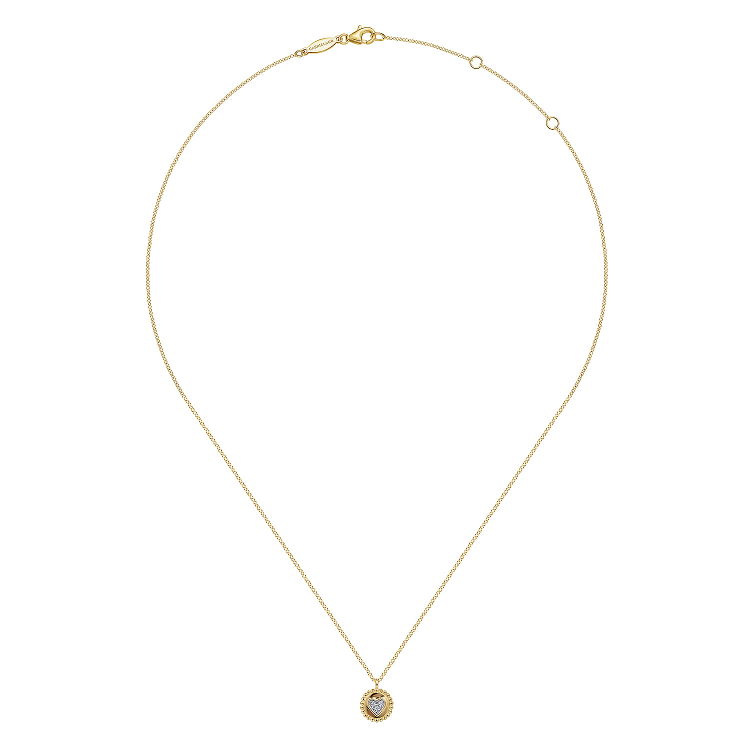 Bujukan Pendant Necklace with Diamonds in 14K Yellow Gold, photograph 2